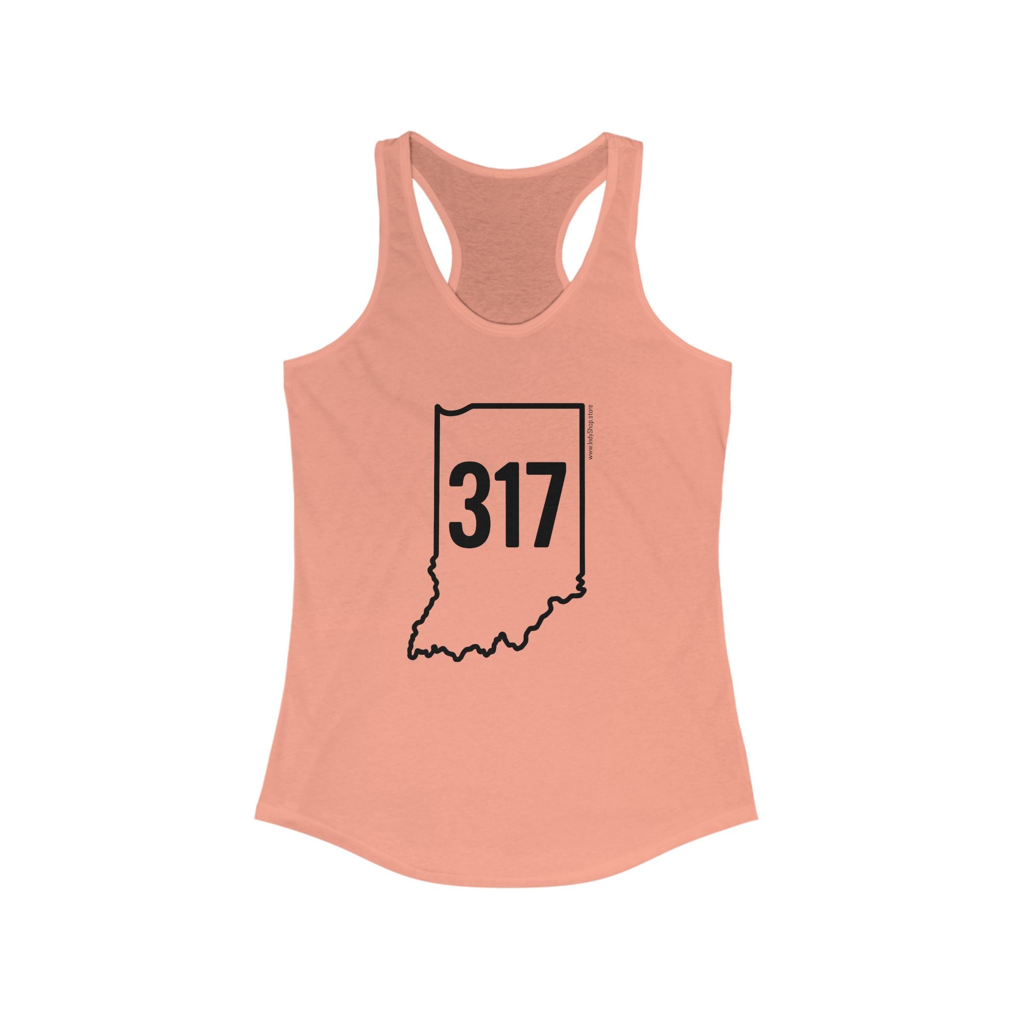 Indiana 317 Black Outline Racerback Tank