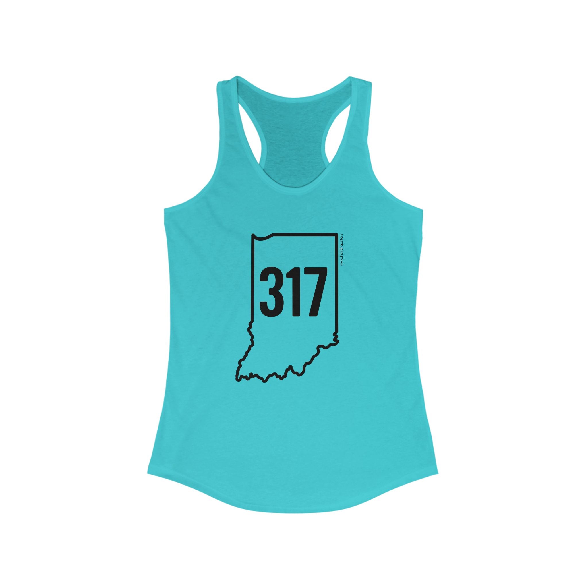 Indiana 317 Black Outline Racerback Tank