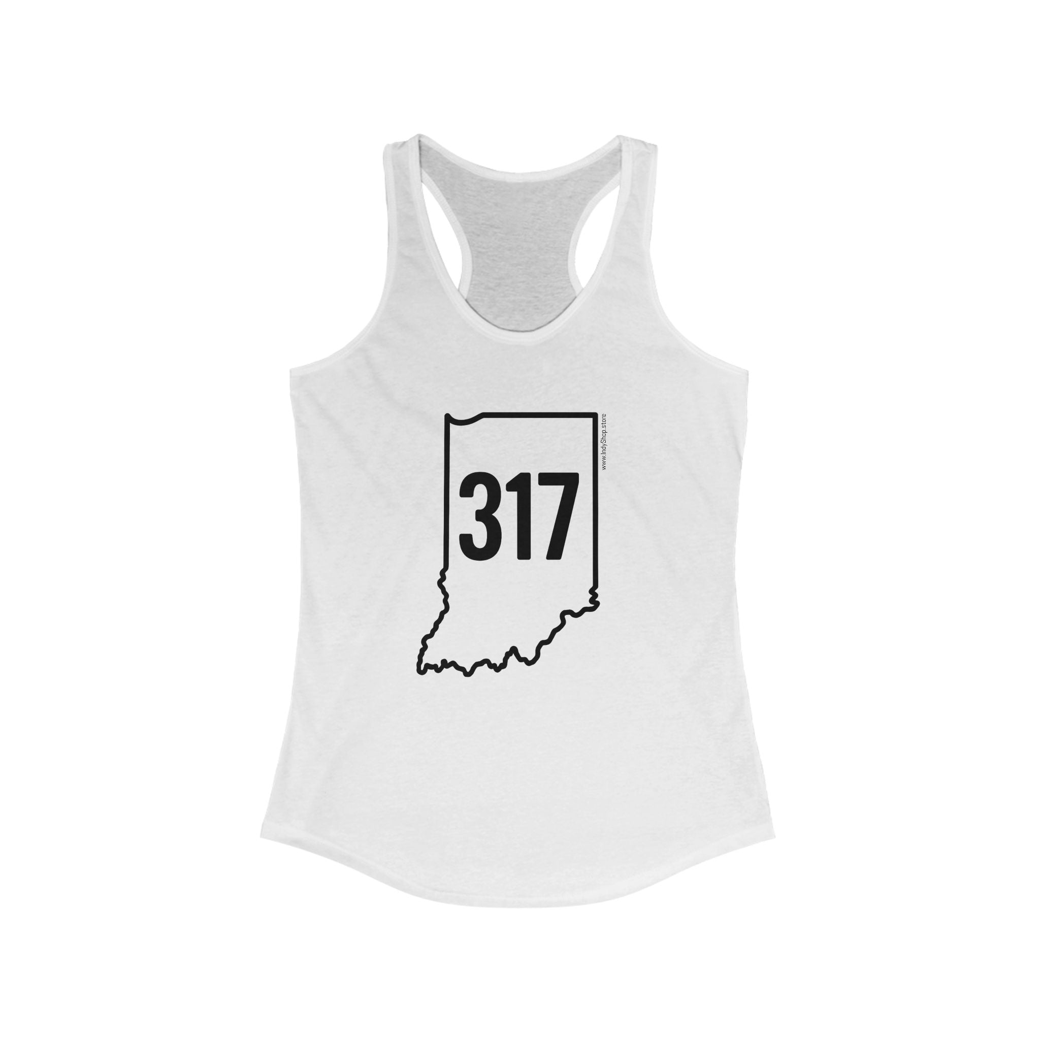 Indiana 317 Black Outline Racerback Tank