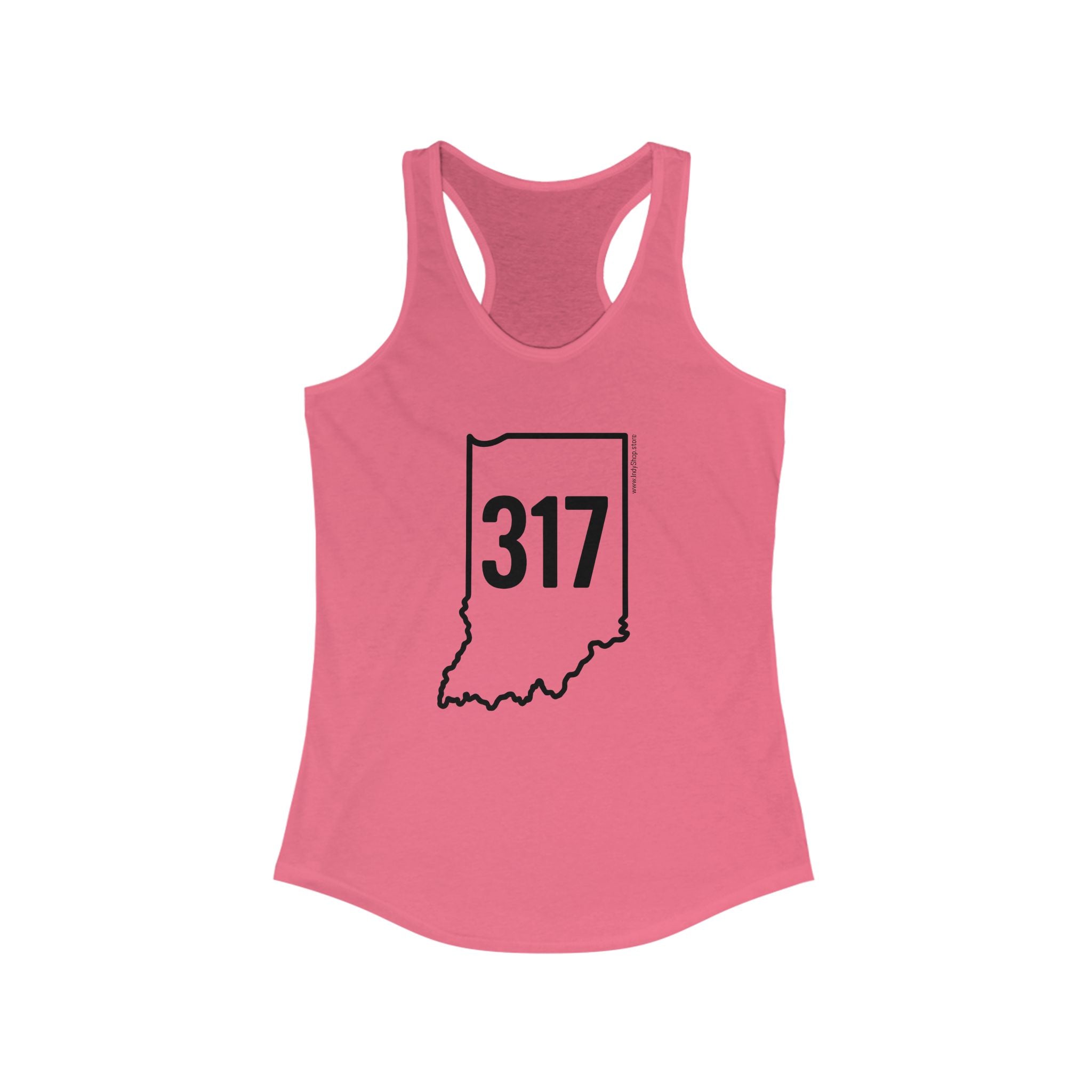 Indiana 317 Black Outline Racerback Tank