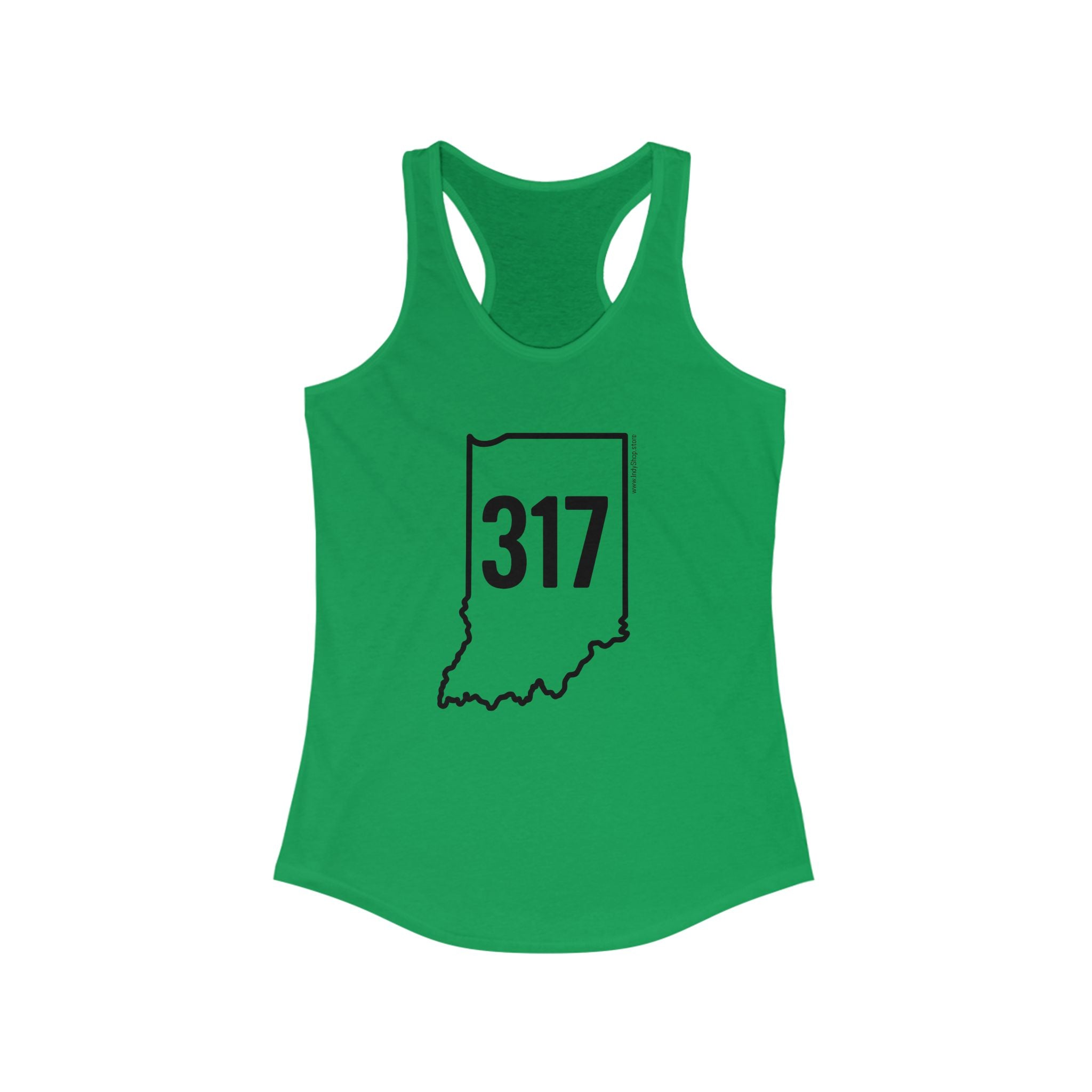 Indiana 317 Black Outline Racerback Tank
