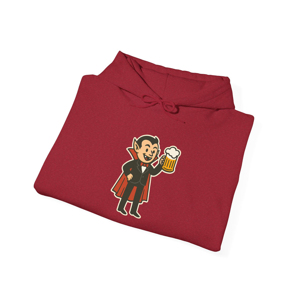 Vampire Drinking Beer Hoodie – Unisex Heavy Blend Sweatshirt