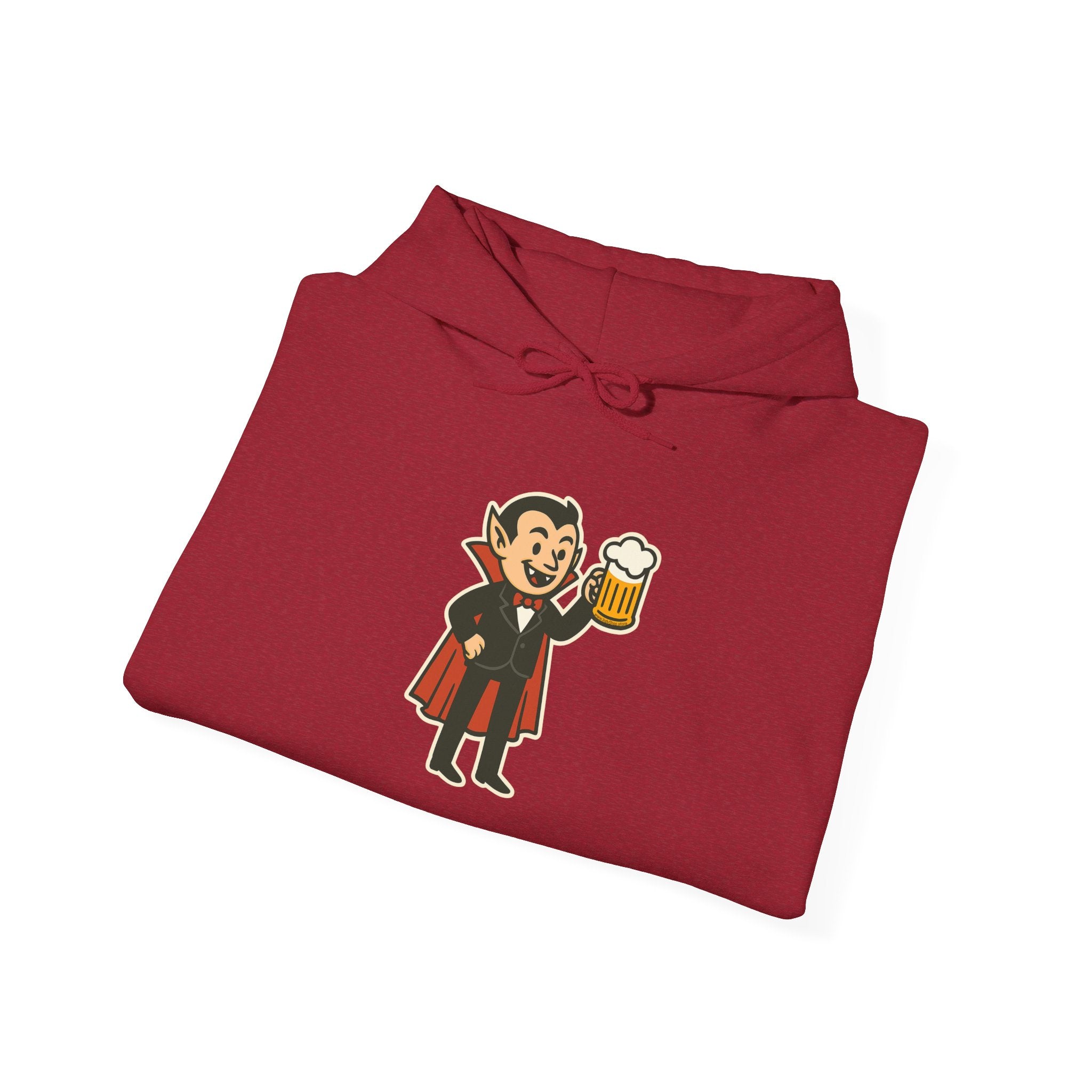 Vampire Drinking Beer Hoodie – Unisex Heavy Blend Sweatshirt