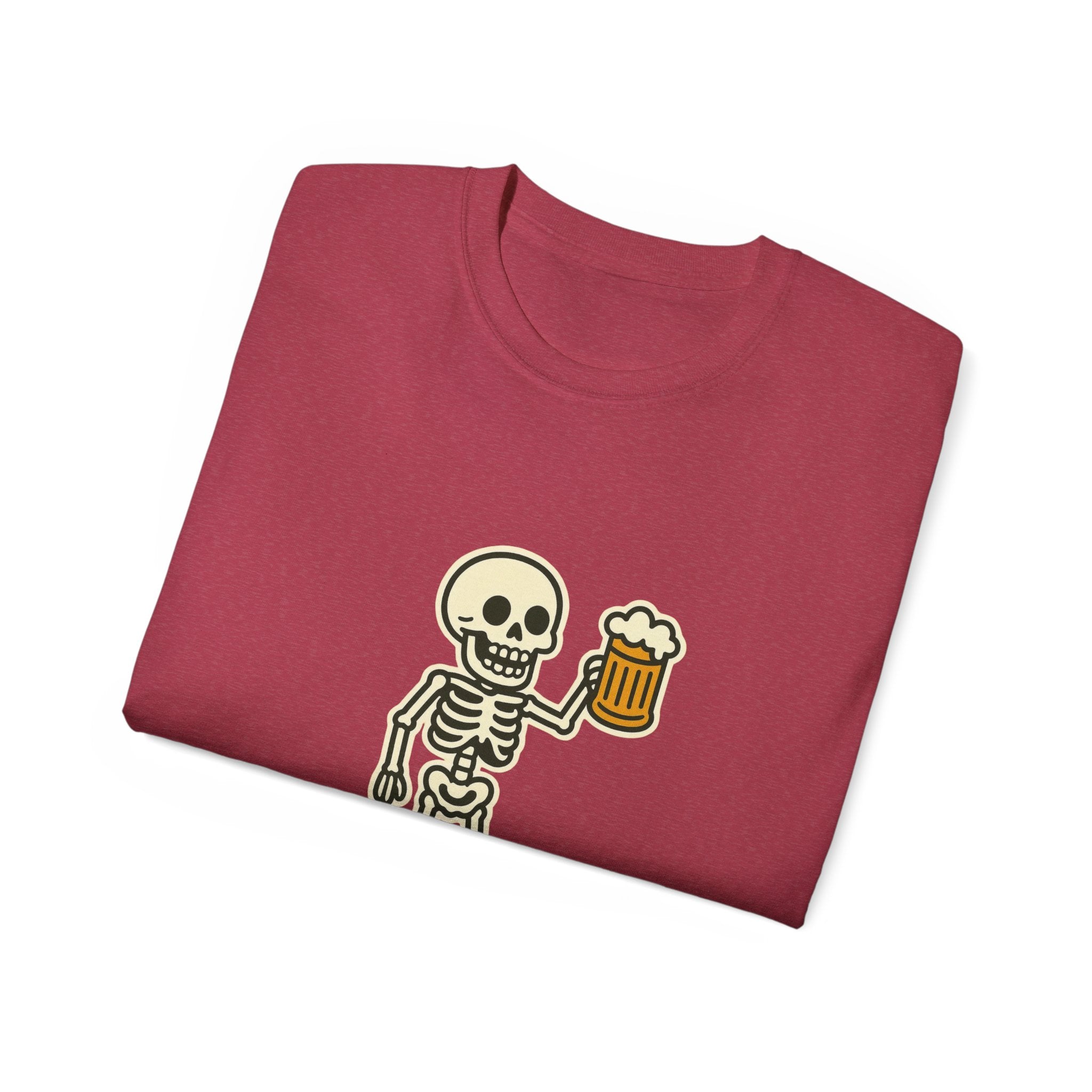 Skeleton with Beer Unisex Tee