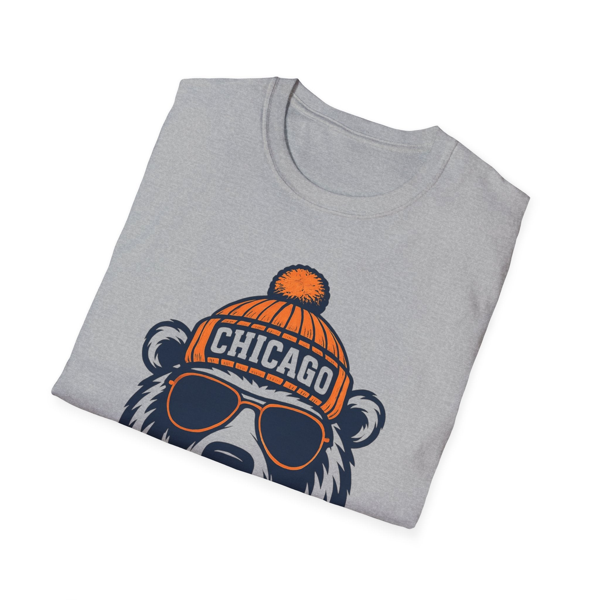 Chicago Bears Graphic T-Shirt | Bear With Glasses and Hat