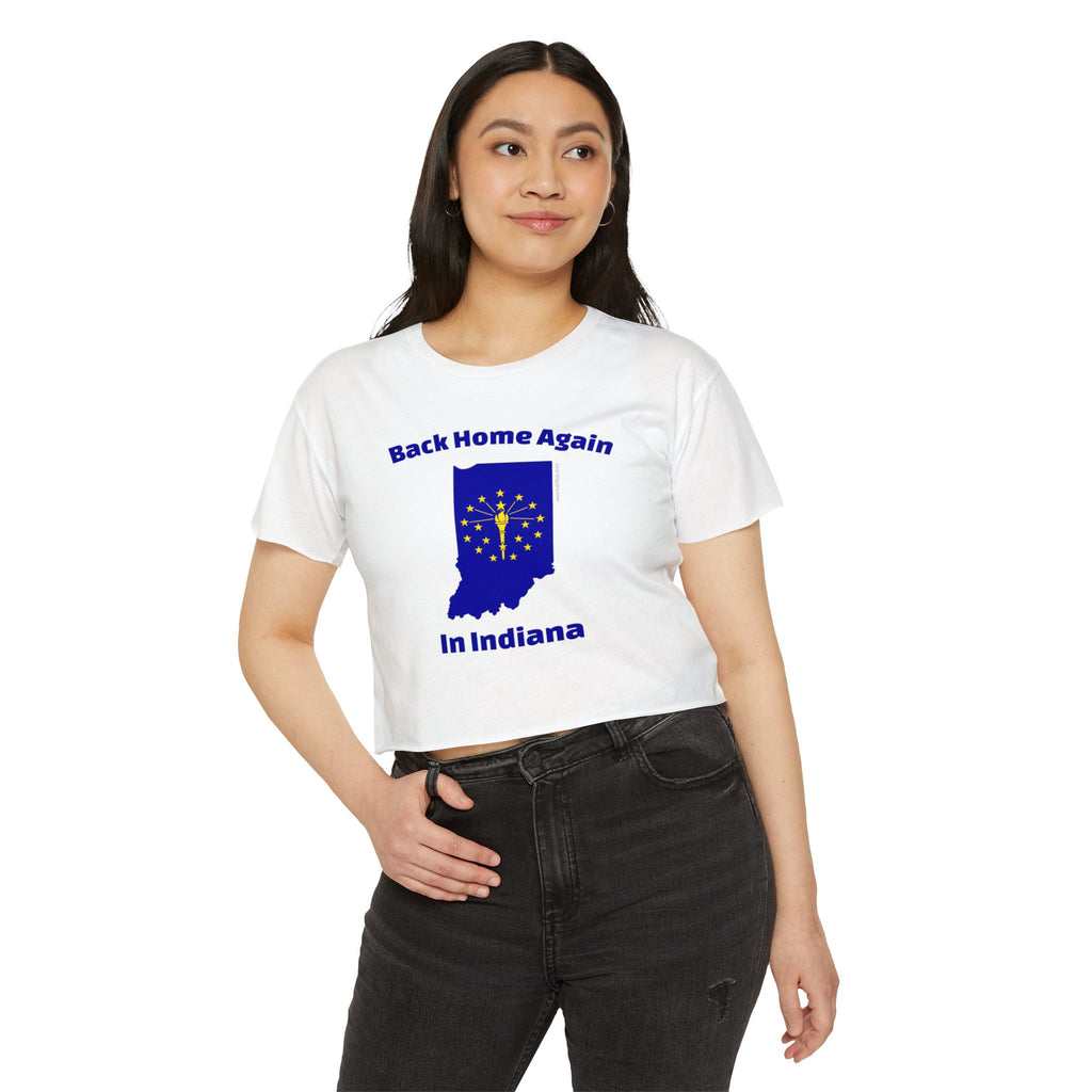Back Home Again in Indiana Women's Crop Top