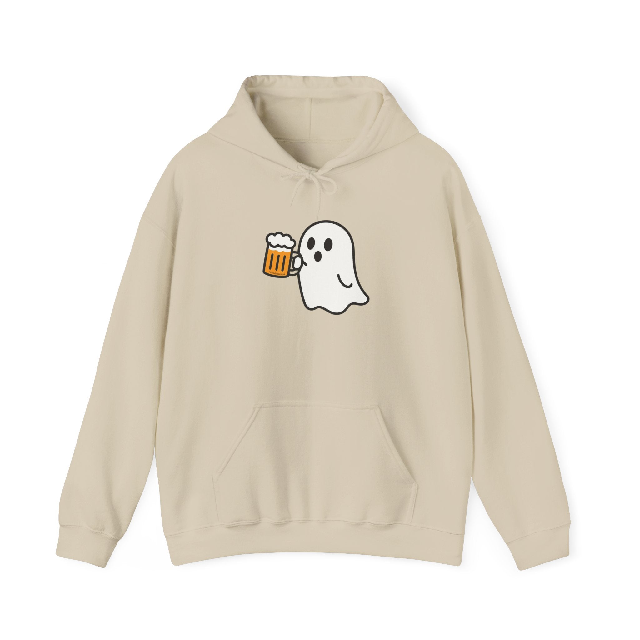 Ghost Drinking Beer Hoodie – Unisex Heavy Blend Sweatshirt