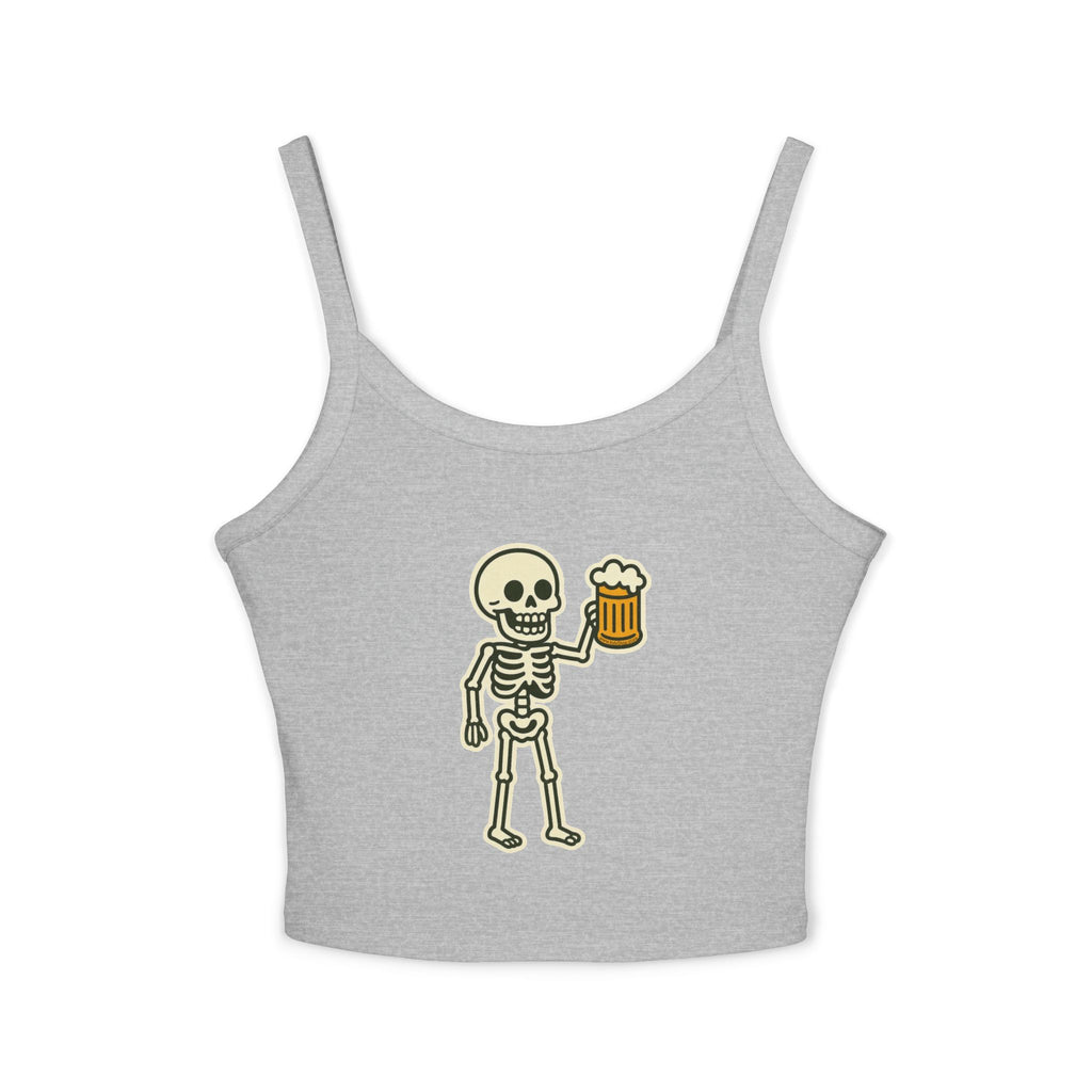 Skeleton with Beer Women's Tank Top | Spaghetti Strap Tank Top