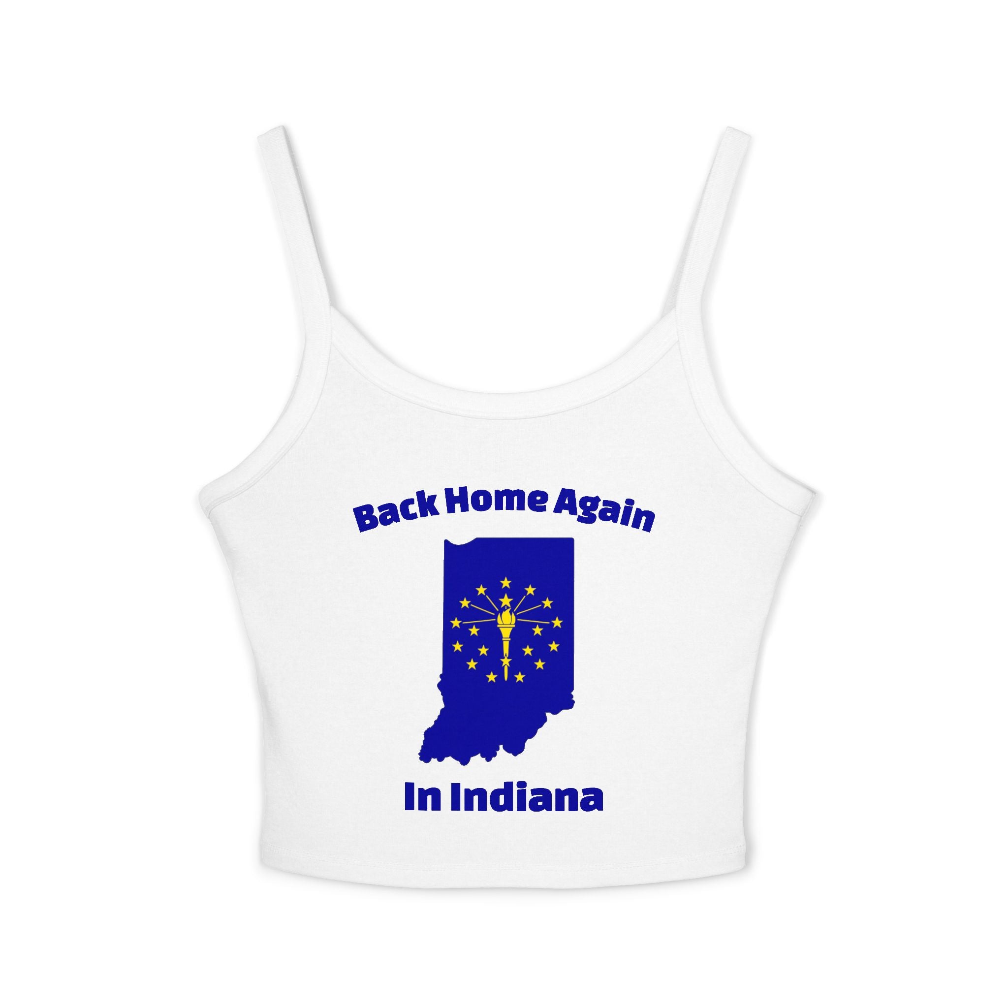 Back Home Again in Indiana Women's Tank Top | Spaghetti Strap Tank Top