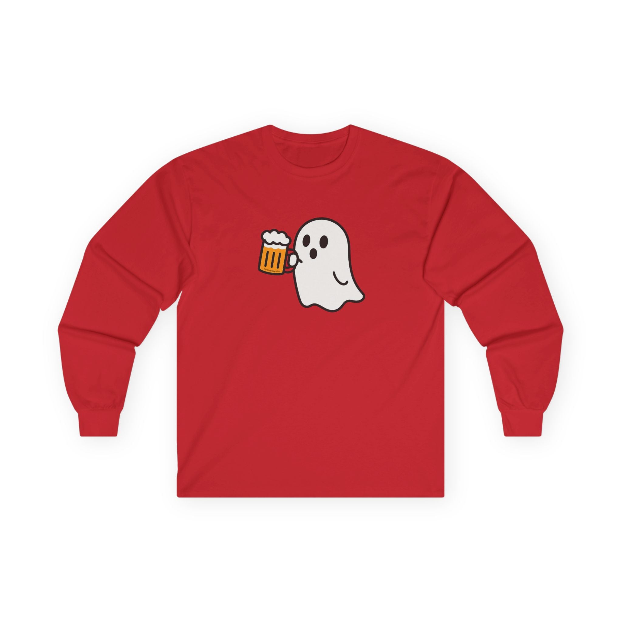 Ghost with Beer Unisex Long Sleeve Tee