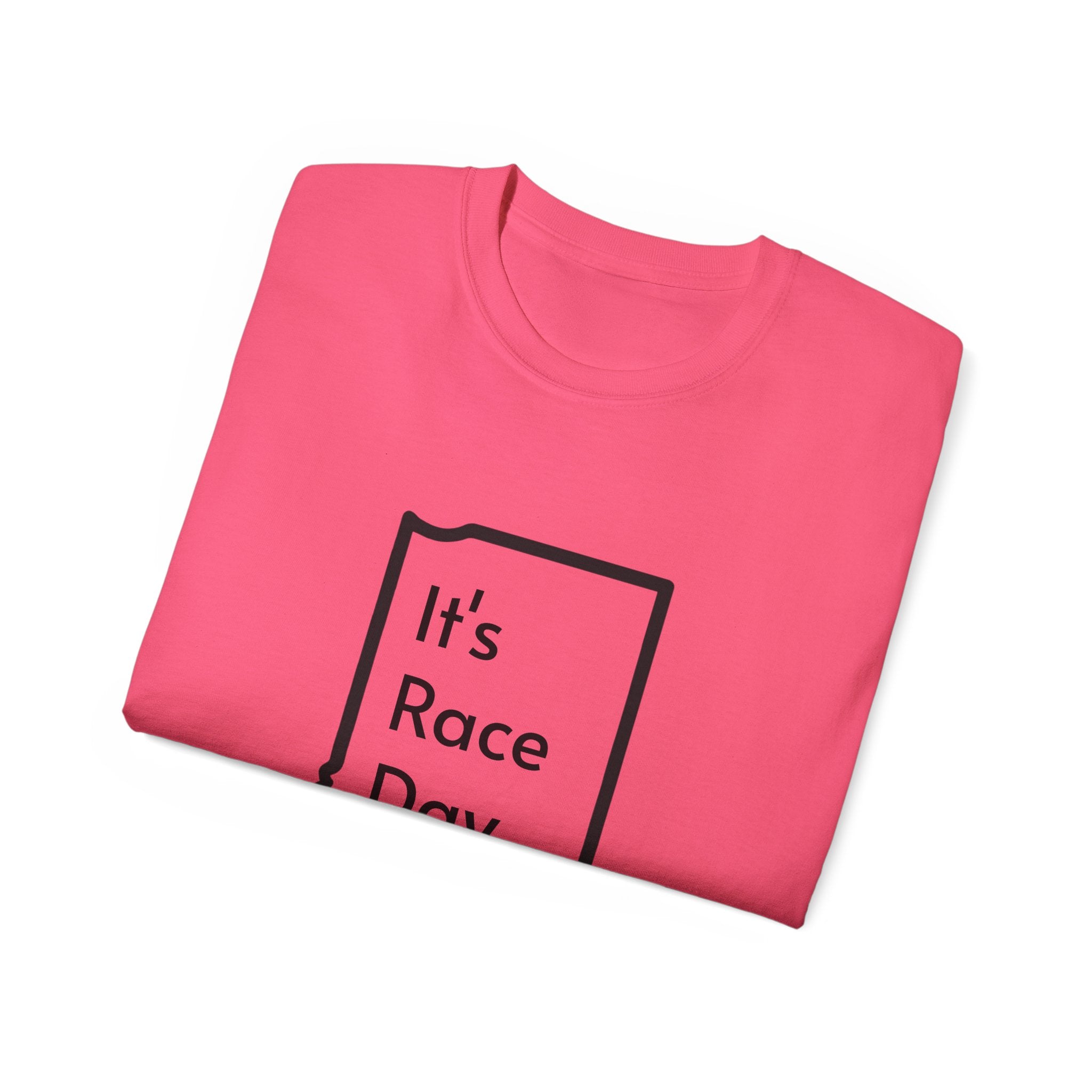 It's Race Day Indiana Outline Expert Unisex Ultra Cotton Tee | St Patrick's Day Apparel