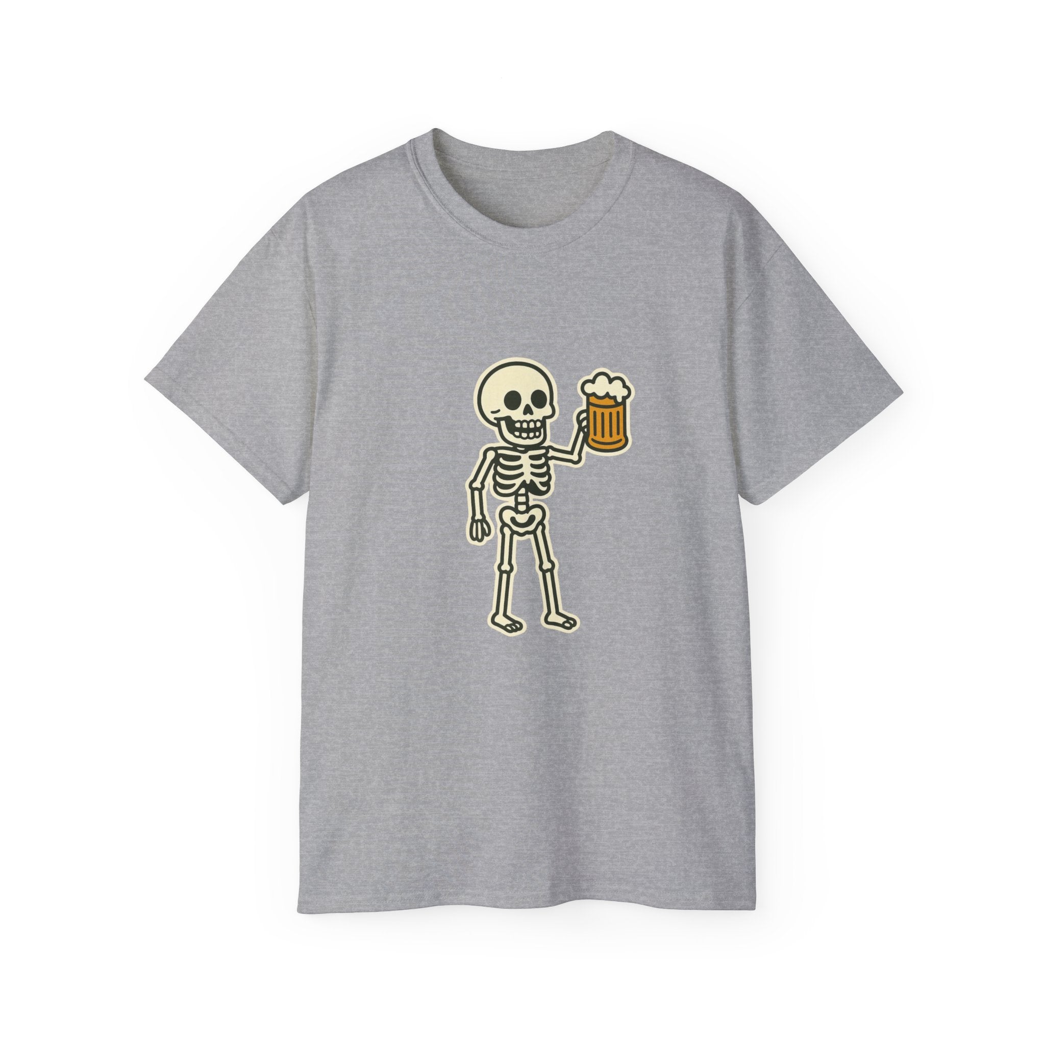 Skeleton with Beer Unisex Tee