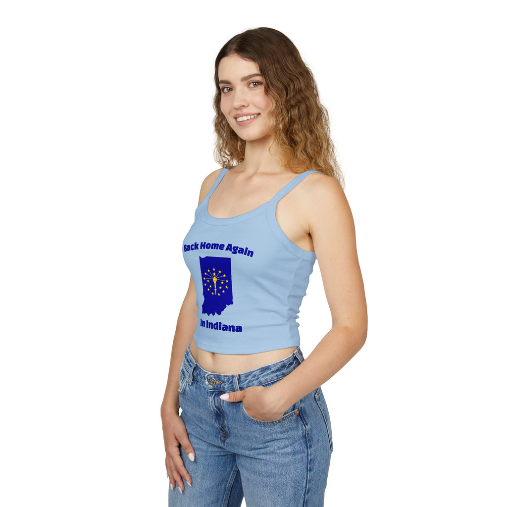 Back Home Again in Indiana Women's Tank Top | Spaghetti Strap Tank Top