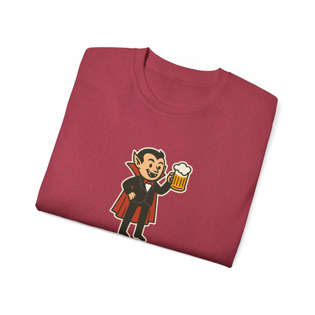 Vampire with Beer Unisex Tee