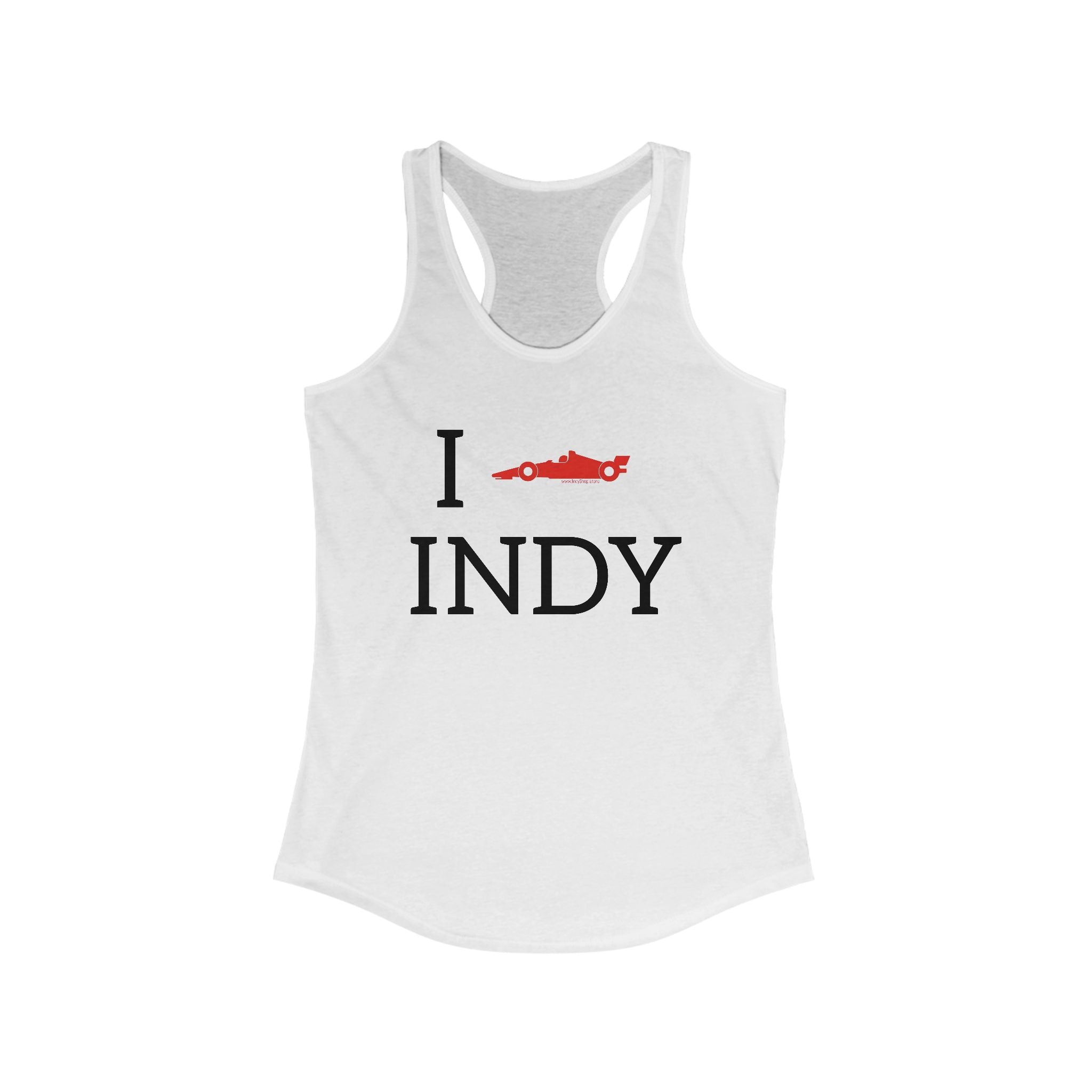 I Heart INDY Racerback Tank | I Race Car INDY | IndyCar
