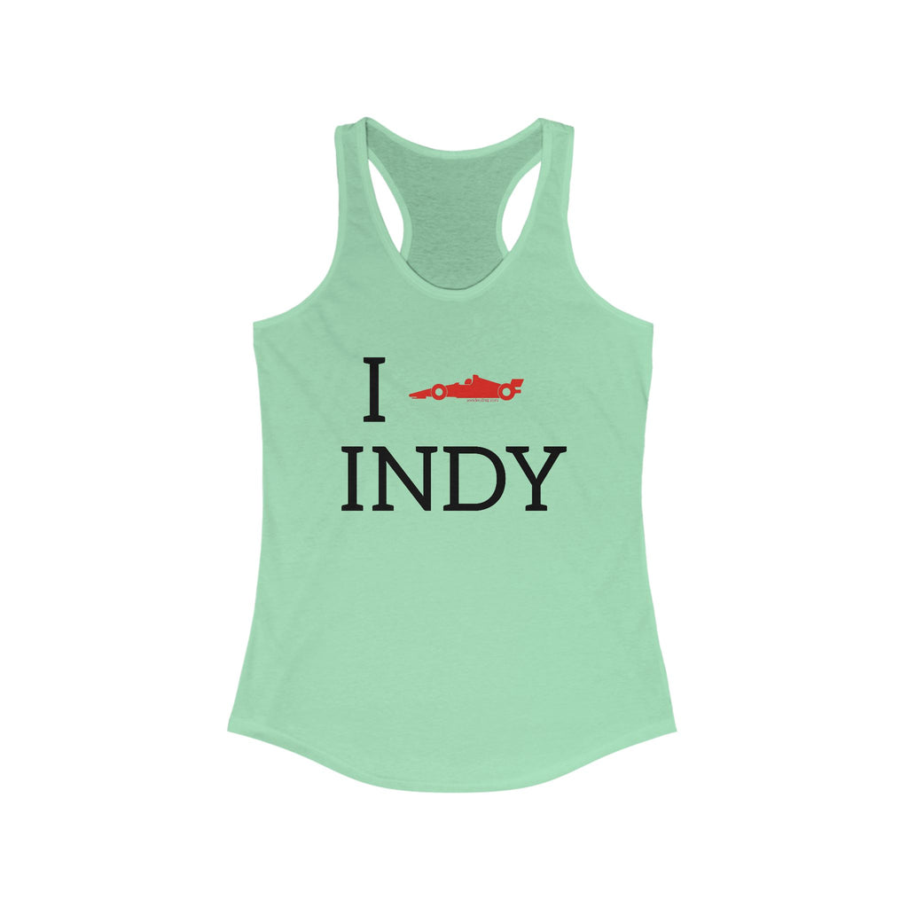 I Heart INDY Racerback Tank | I Race Car INDY | IndyCar