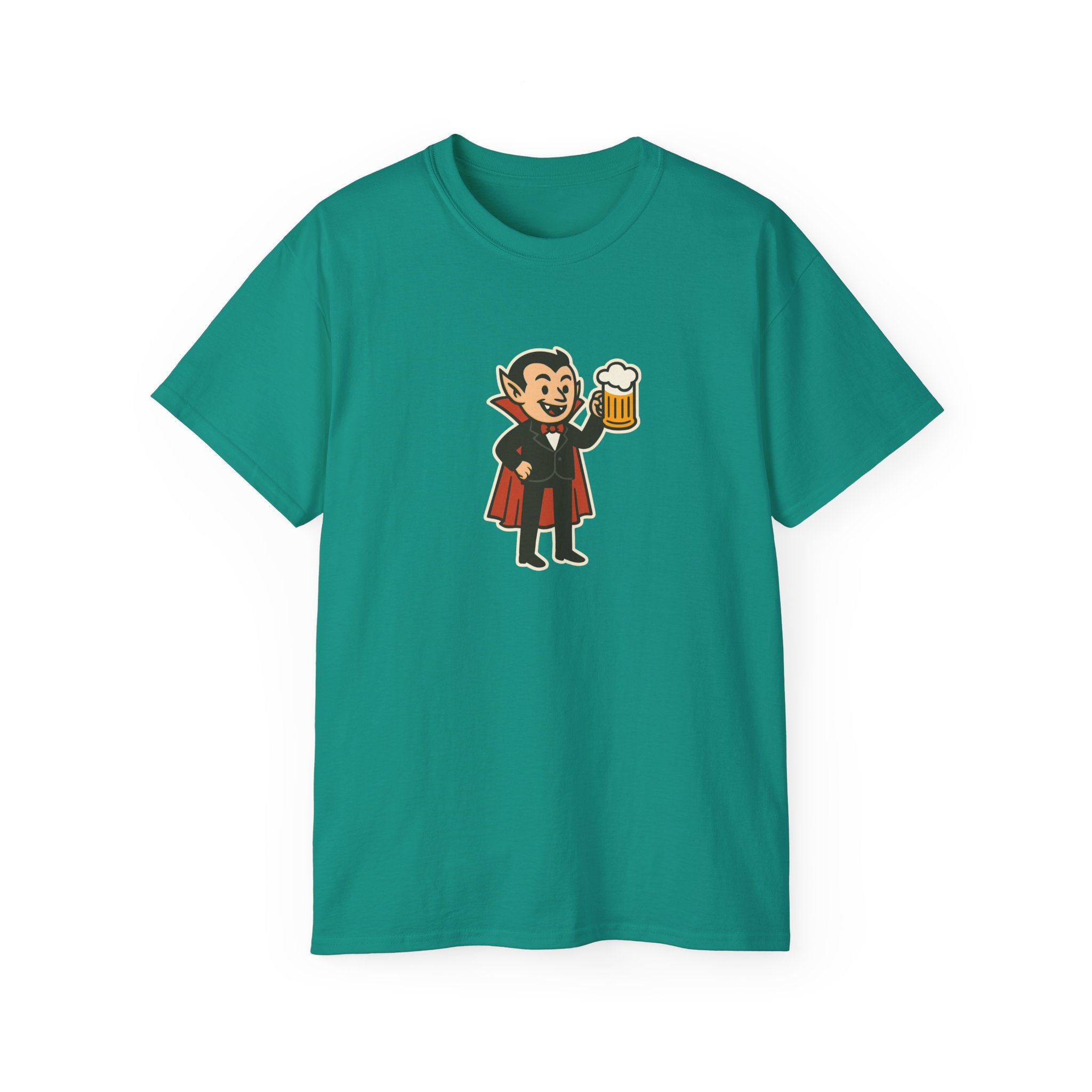 Vampire with Beer Unisex Tee