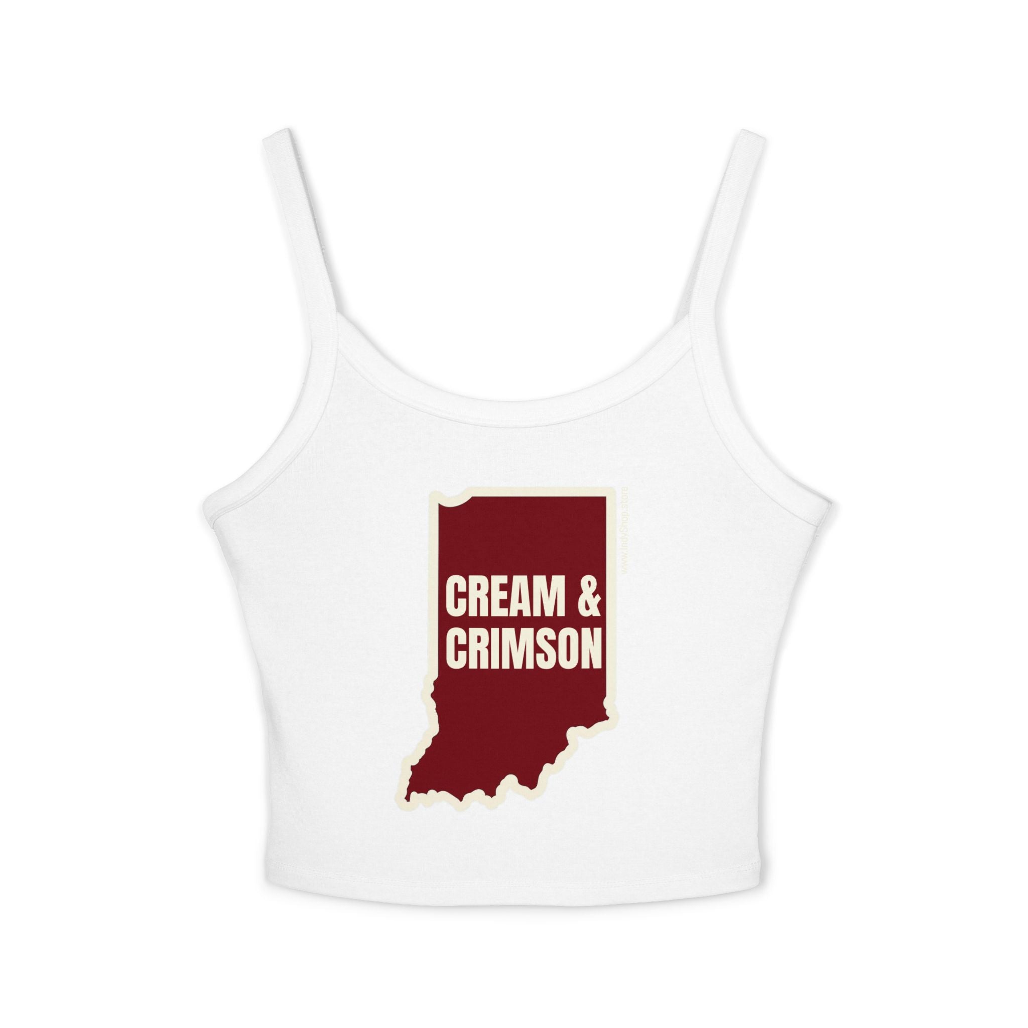 Cream & Crimson Women's Tank Top | Spaghetti Strap Tank Top