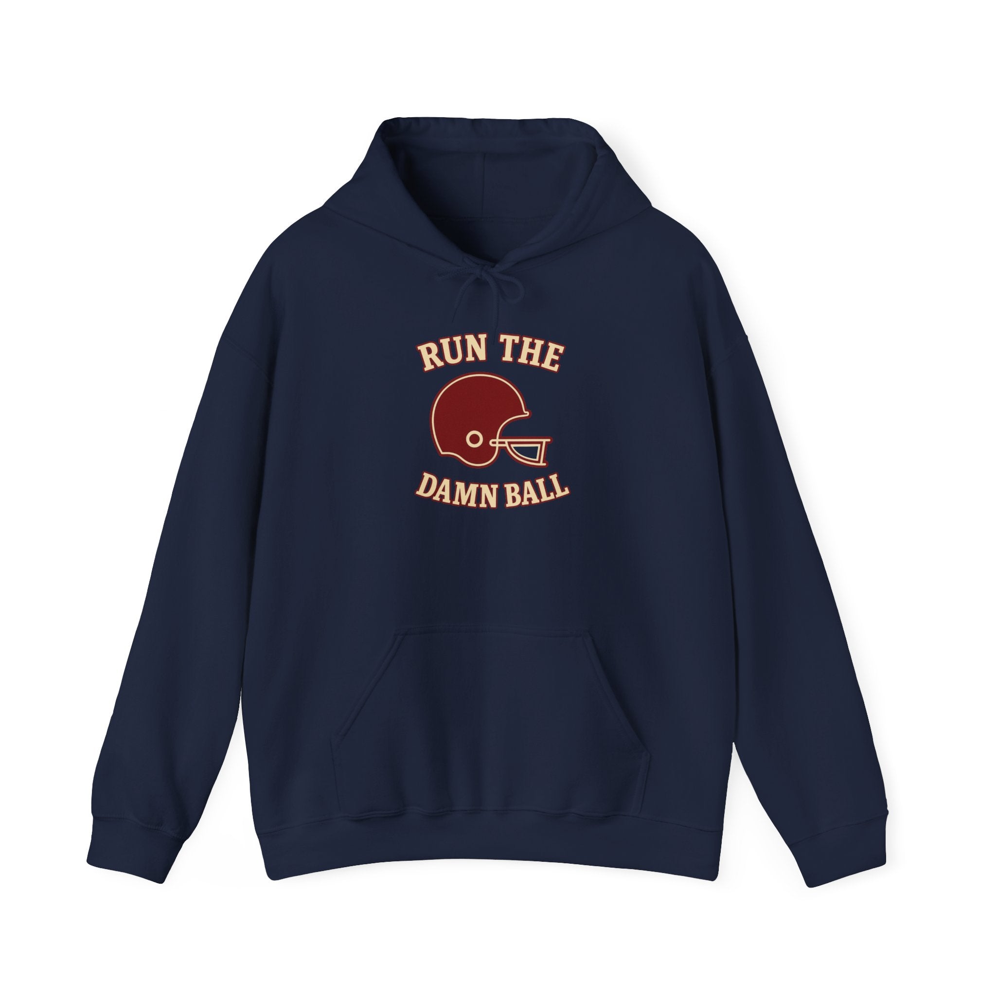 Run the Damn Ball Football Hoodie | Cream & Crimson