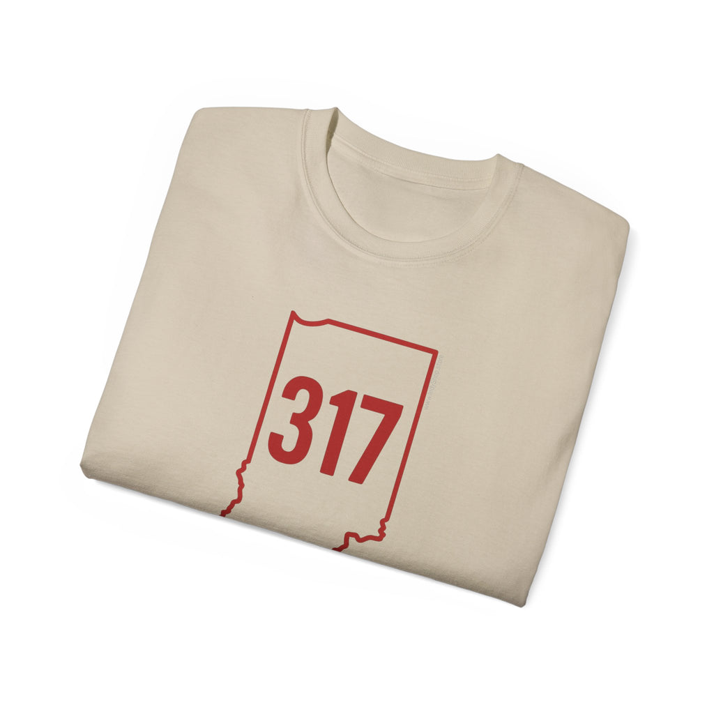 Indiana 317 Red Outline Unisex Ultra Cotton Tee