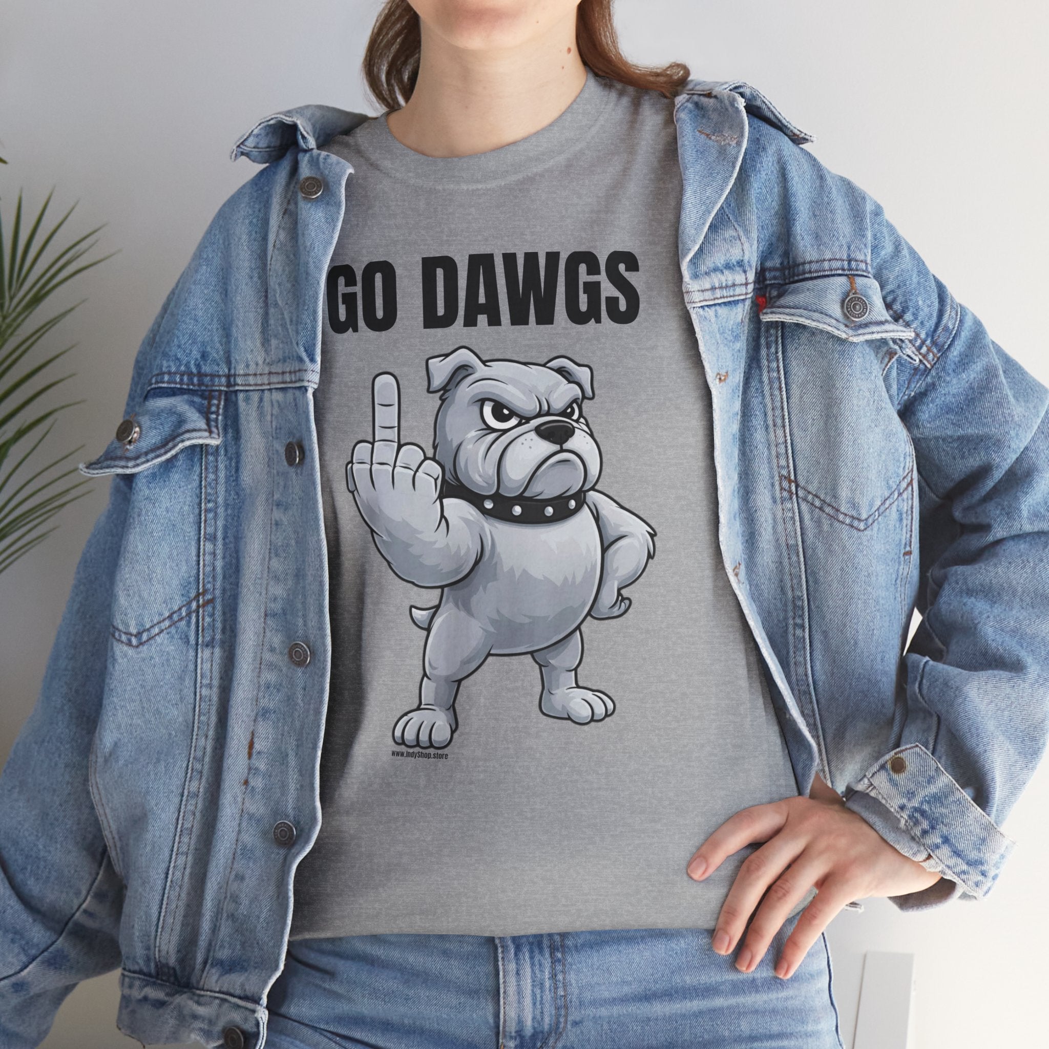 Go Dawgs Middle Finger Tee | Bulldog Flipping Off