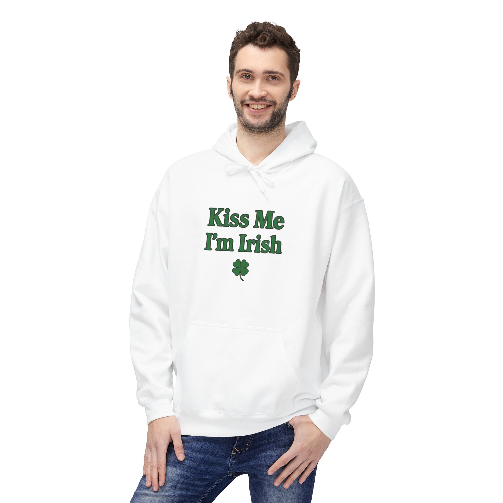 Kiss Me I'm Irish Hoodie | St Patrick's Day | Cozy Casual Wear, Perfect for Spring or Autumn, Great Gift, Comfortable and Stylish Hoodie