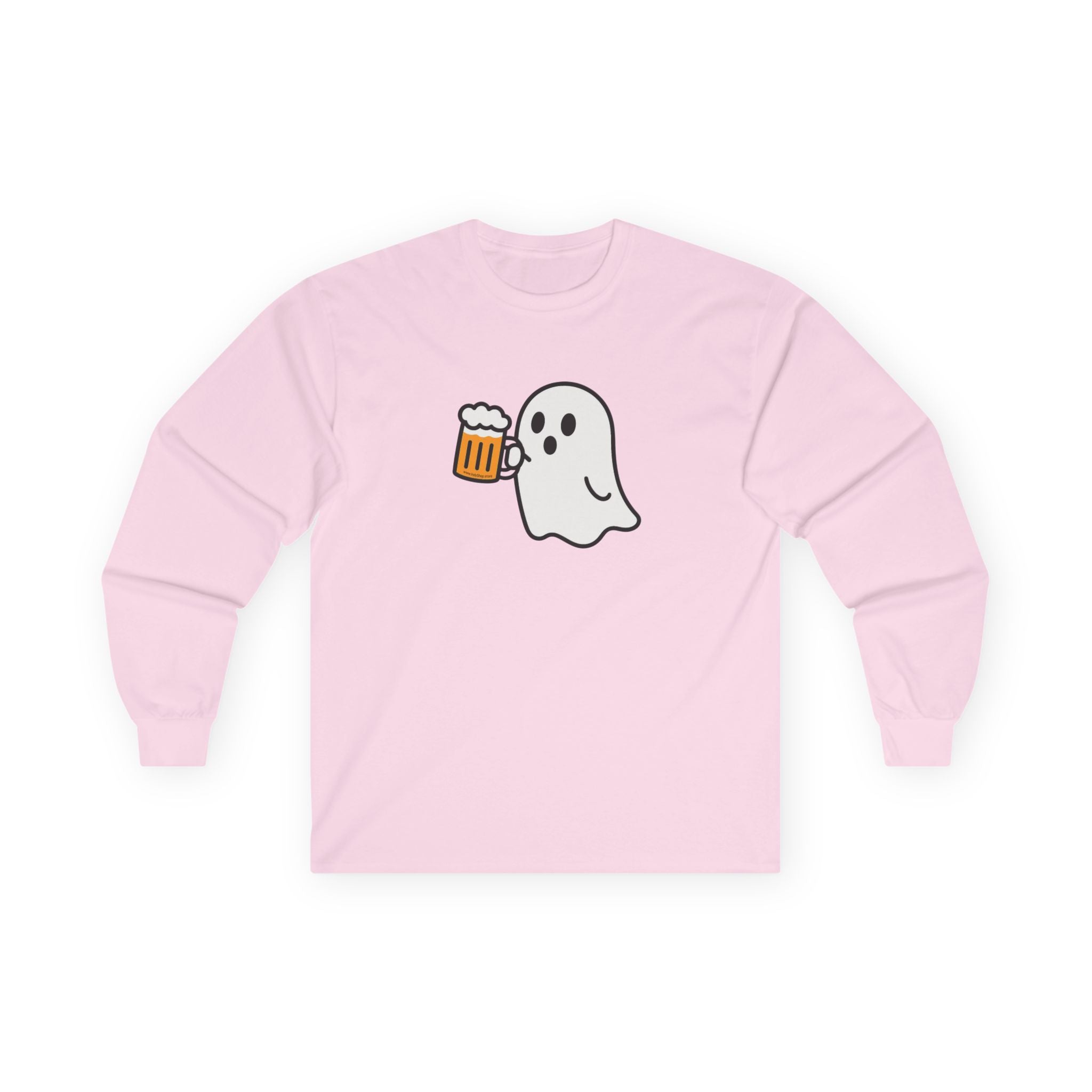 Ghost with Beer Unisex Long Sleeve Tee