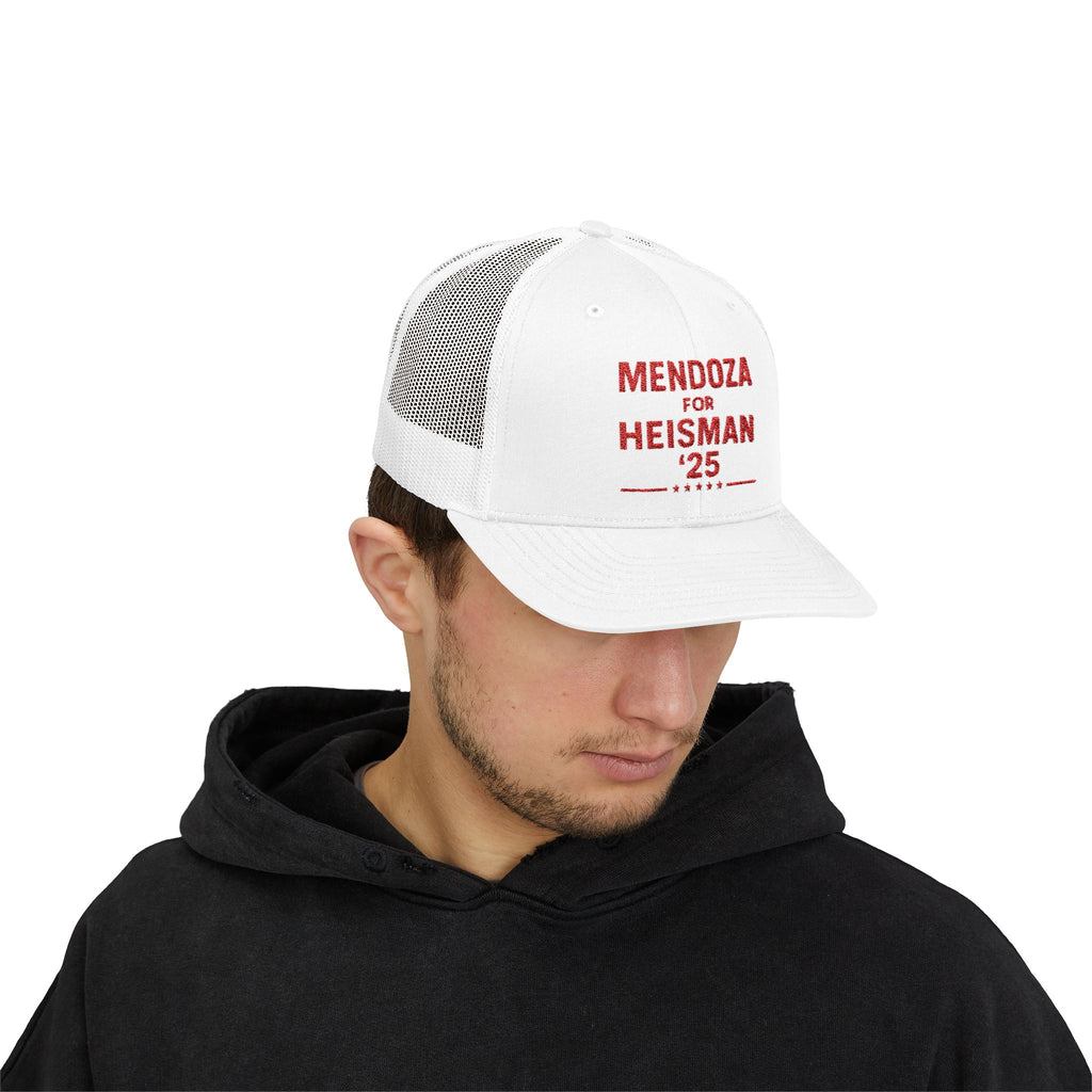 Mendoza for Heisman '25 Retro Patch Trucker Hat