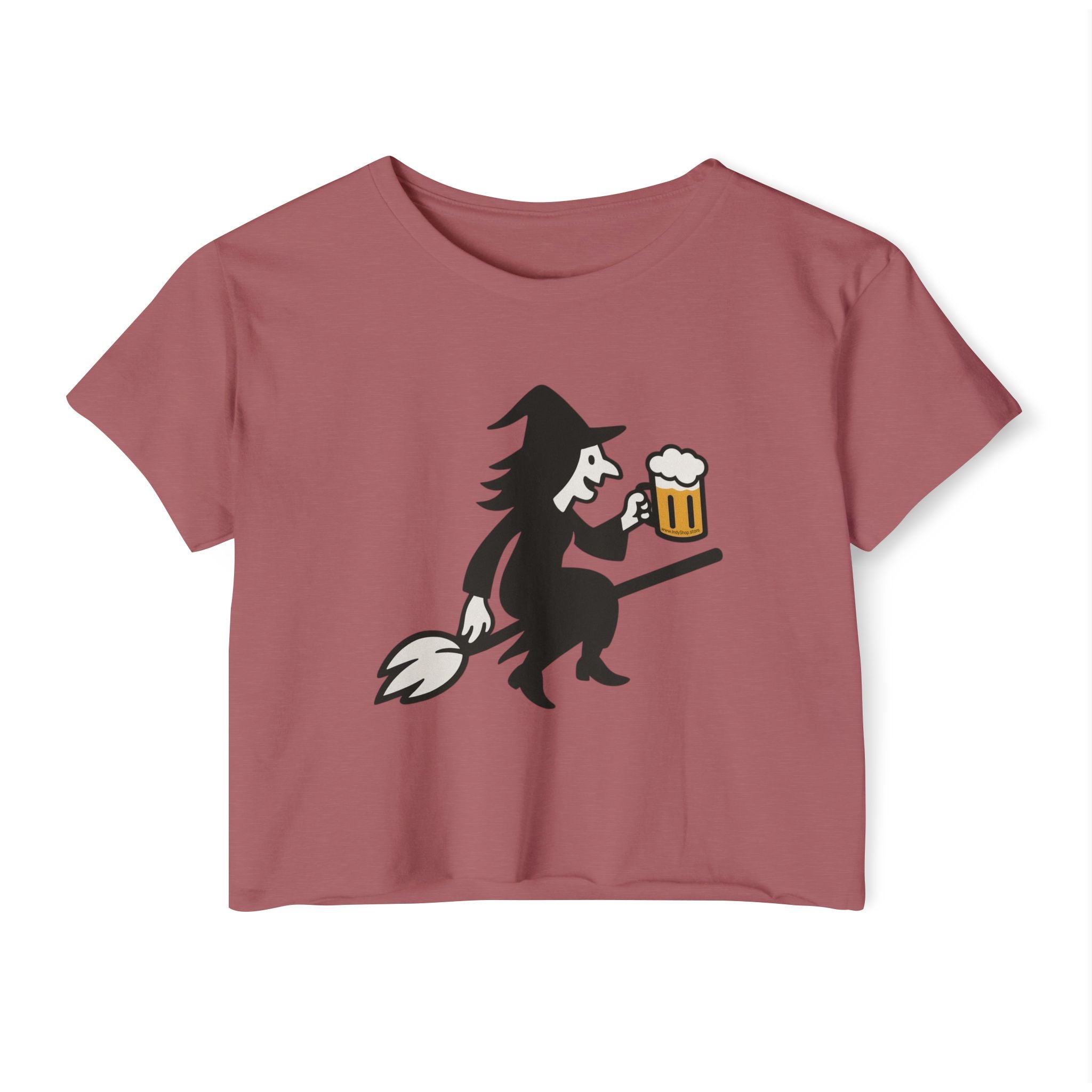 Witch with Beer Crop Top