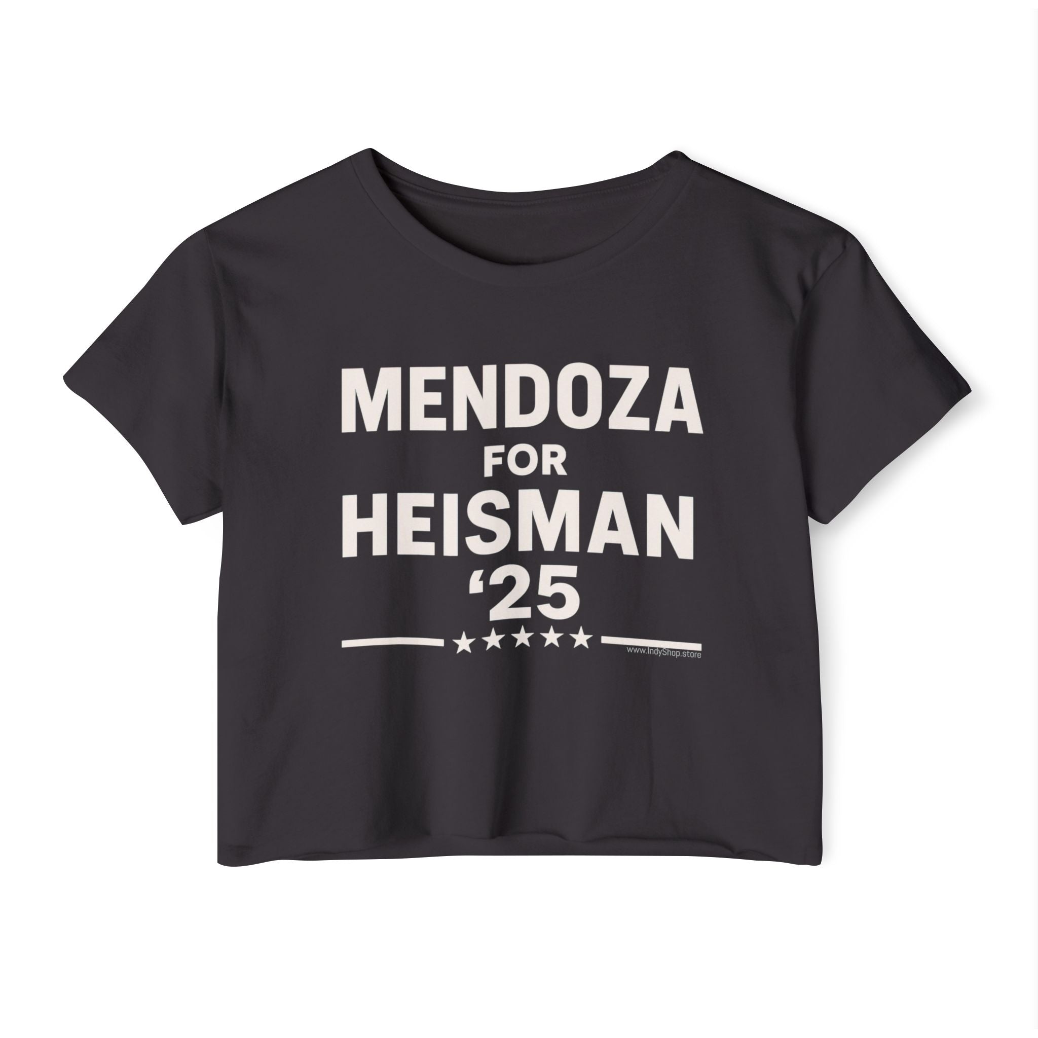 Mendoza for Heisman '25 Women's Crop Top | Indiana Football