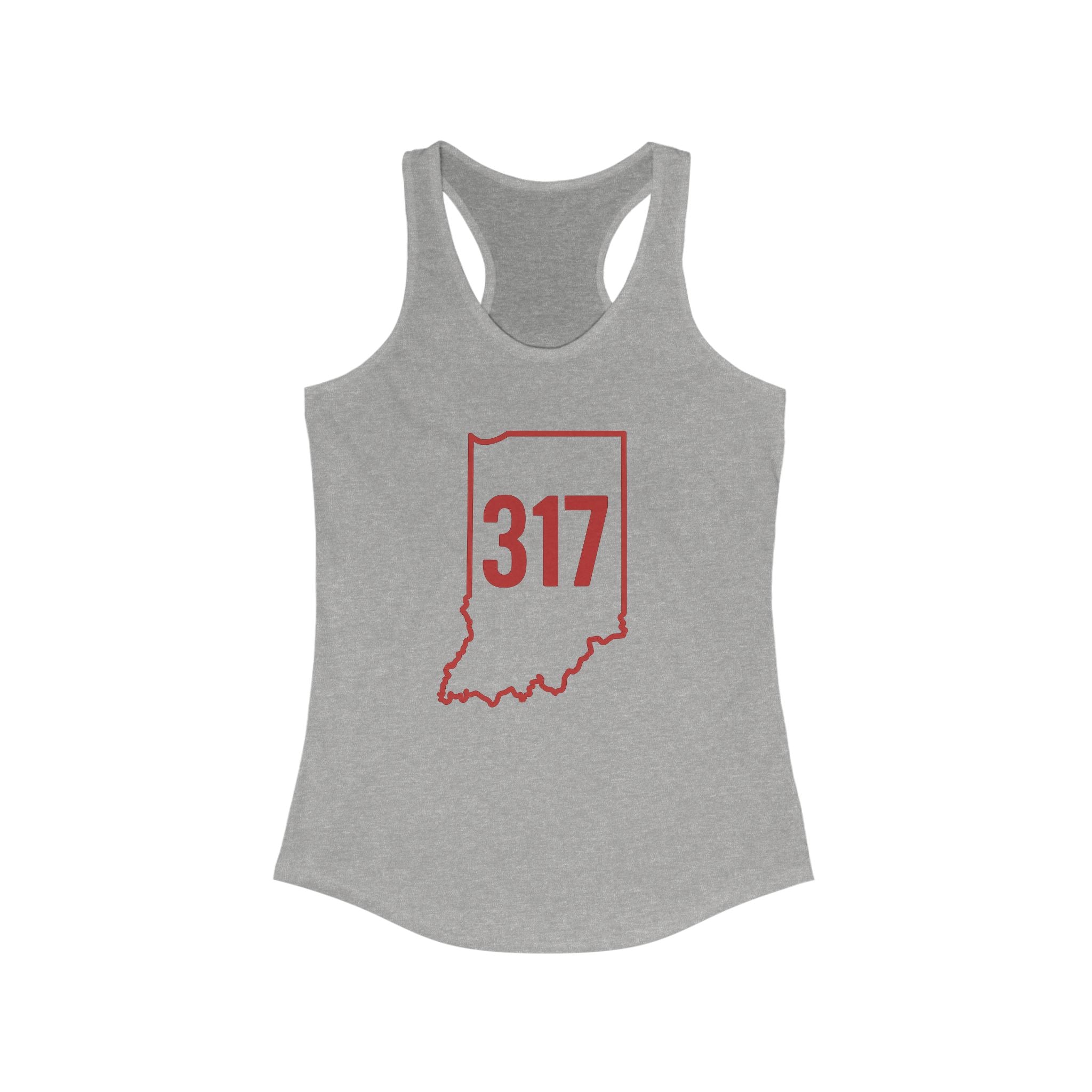 Indiana 317 Red Outline Racerback Tank