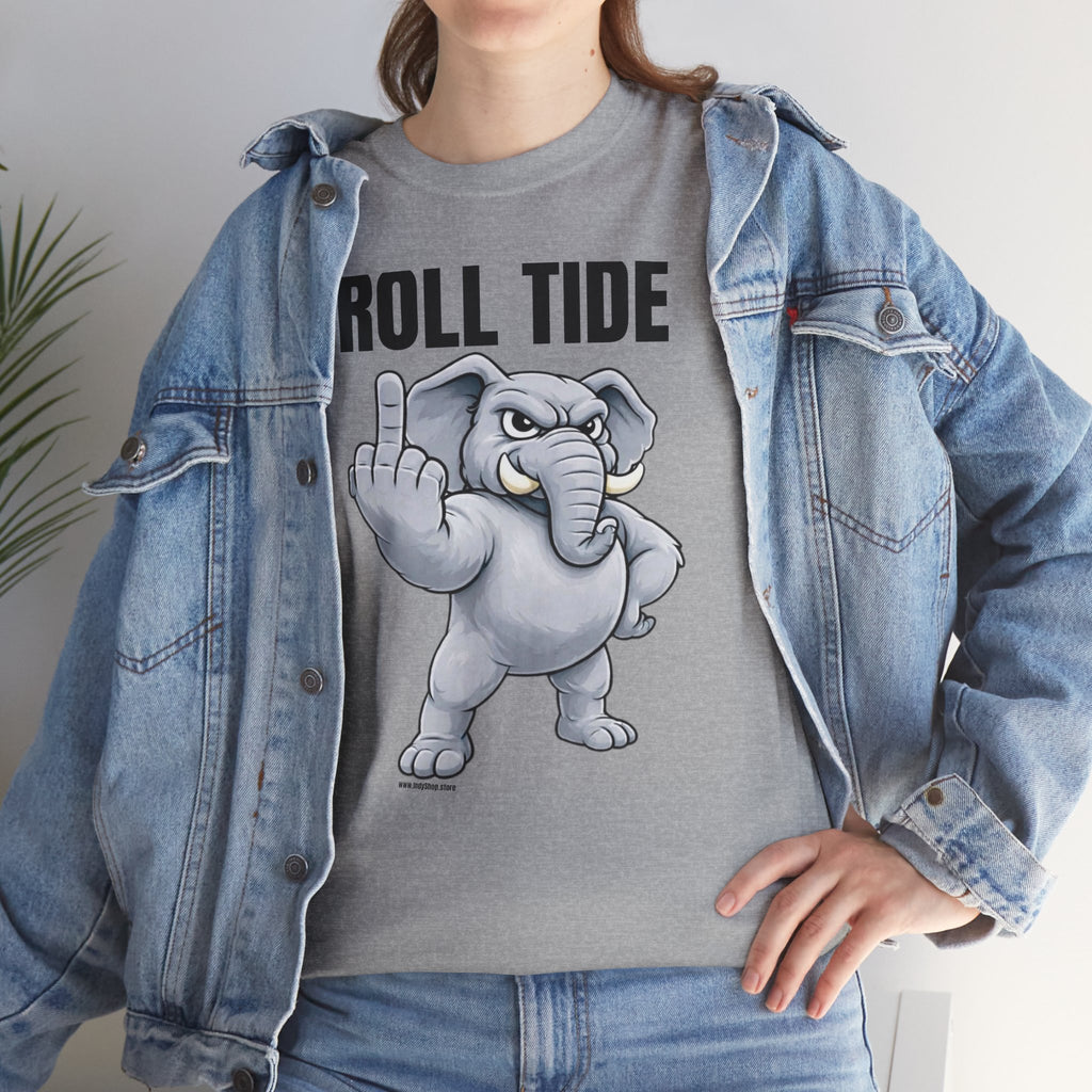 Roll Tide Middle Finger Tee | Elephant Flipping Off