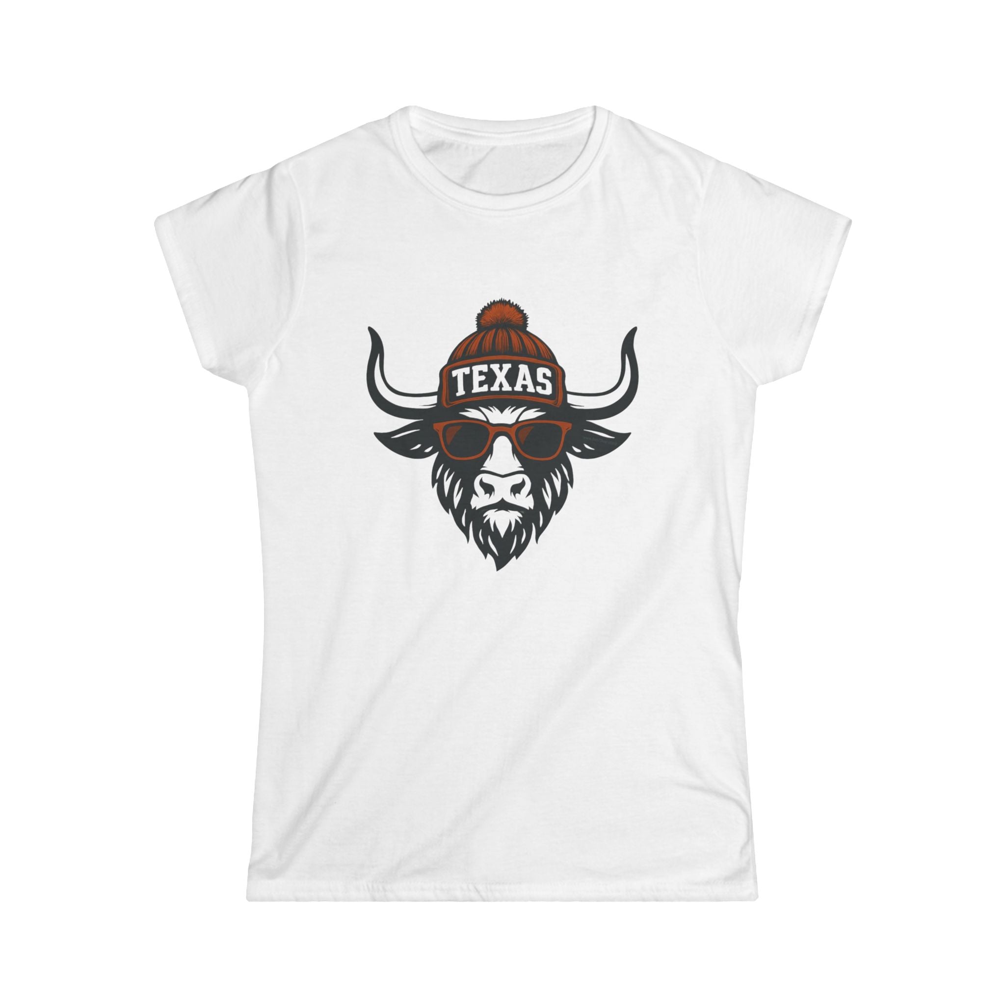 Texas Longhorn Women's Graphic Tee | Longhorn With Glasses and Hat