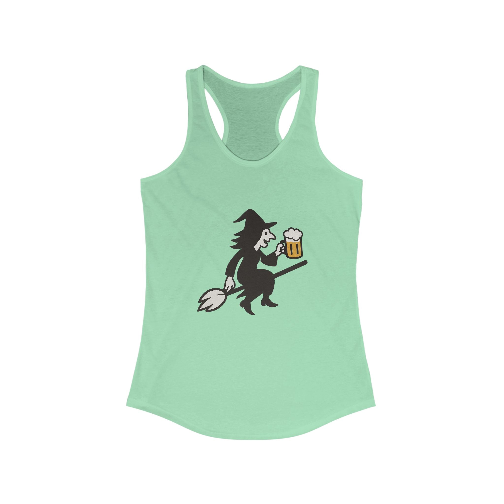 Witch with Beer Racerback Tank