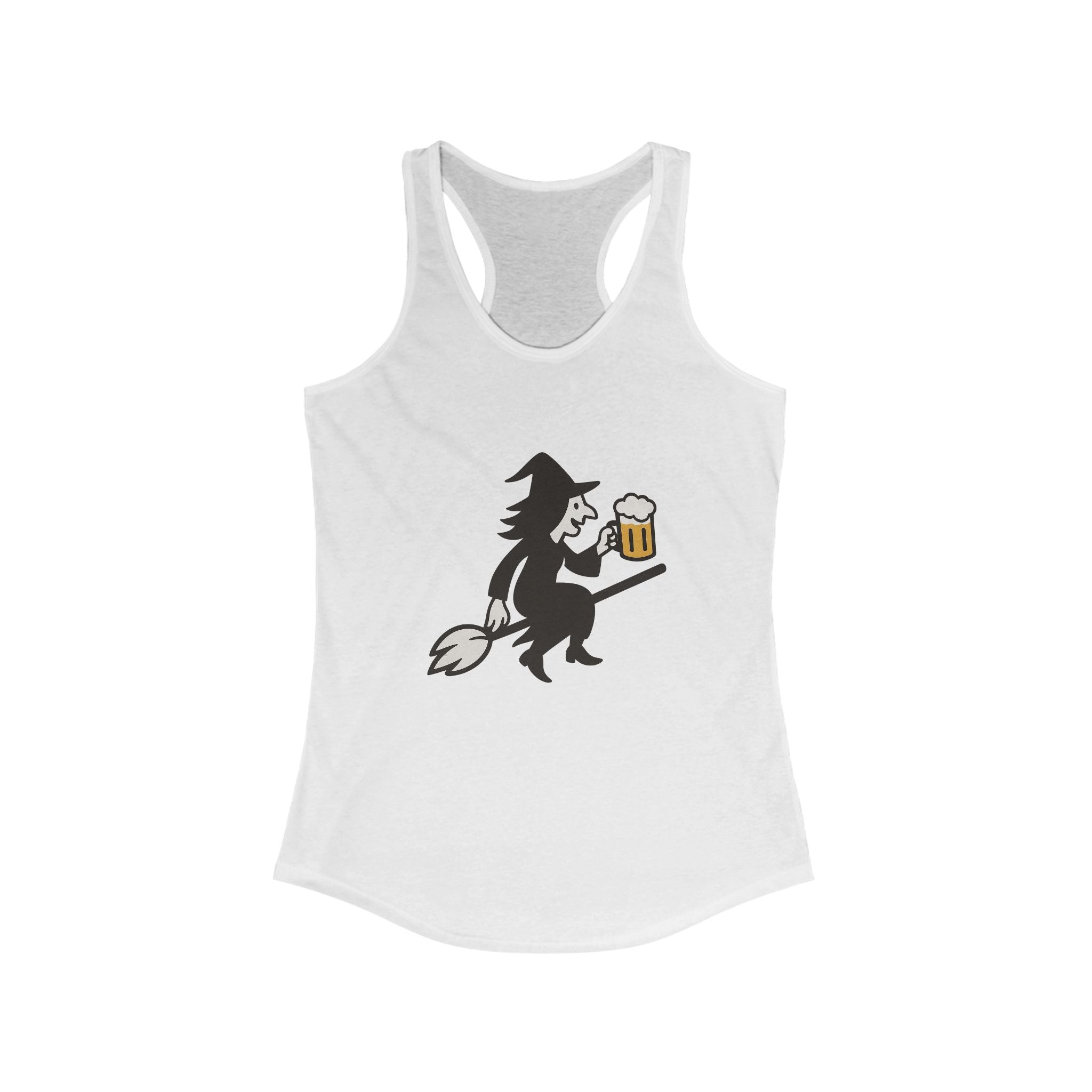 Witch with Beer Racerback Tank
