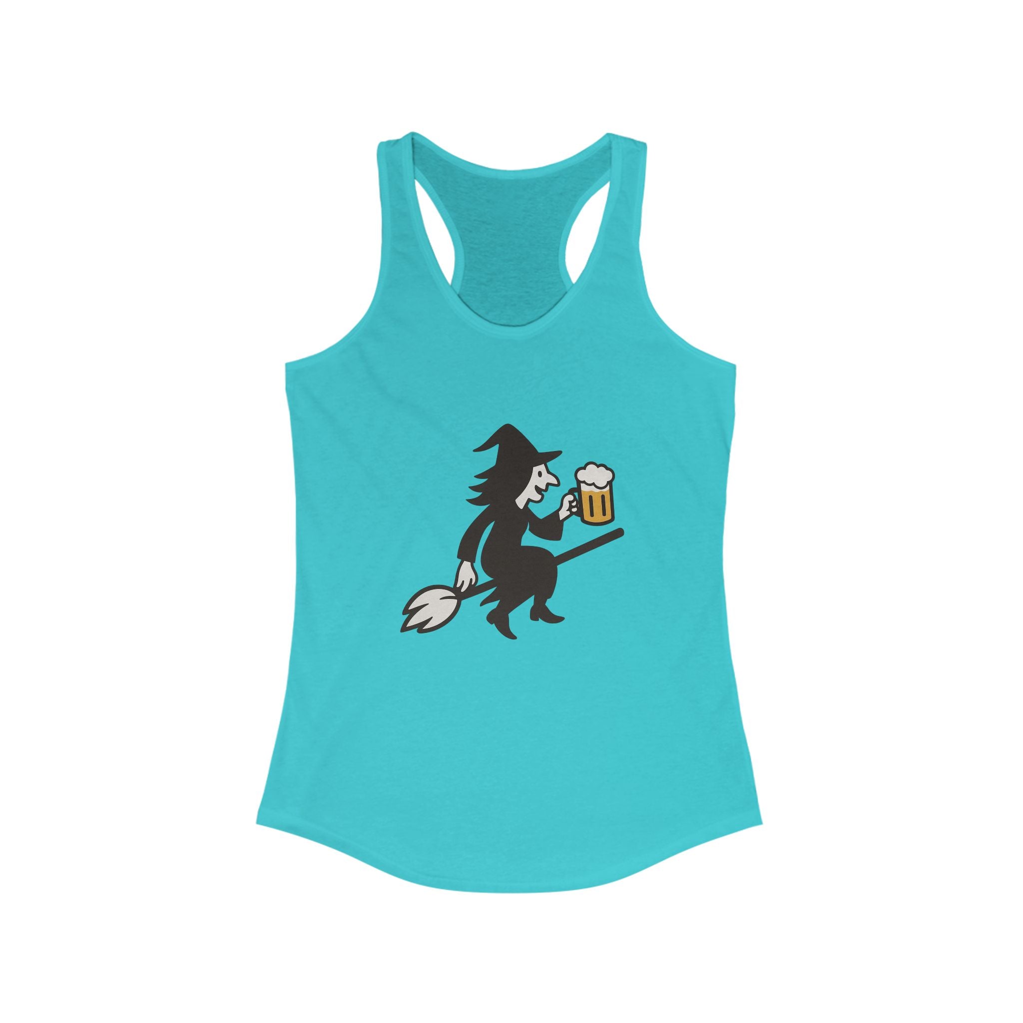 Witch with Beer Racerback Tank