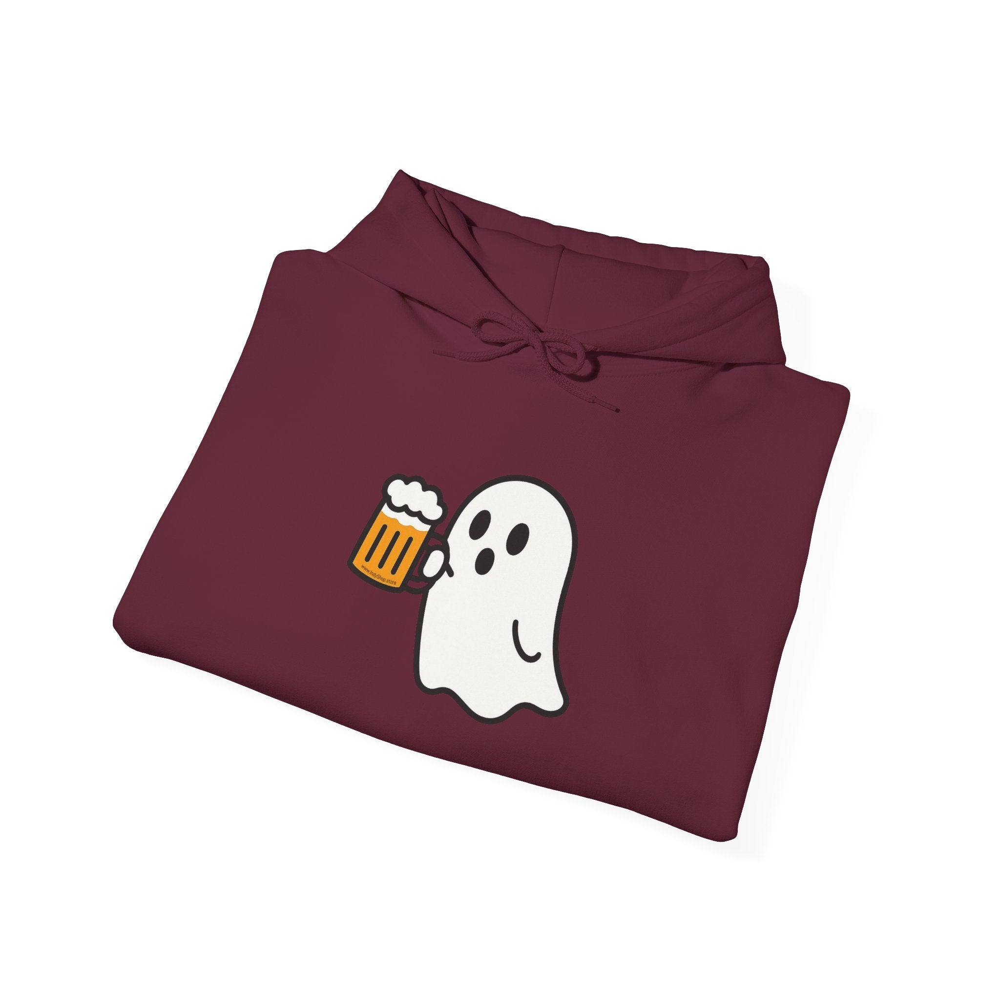 Ghost Drinking Beer Hoodie – Unisex Heavy Blend Sweatshirt