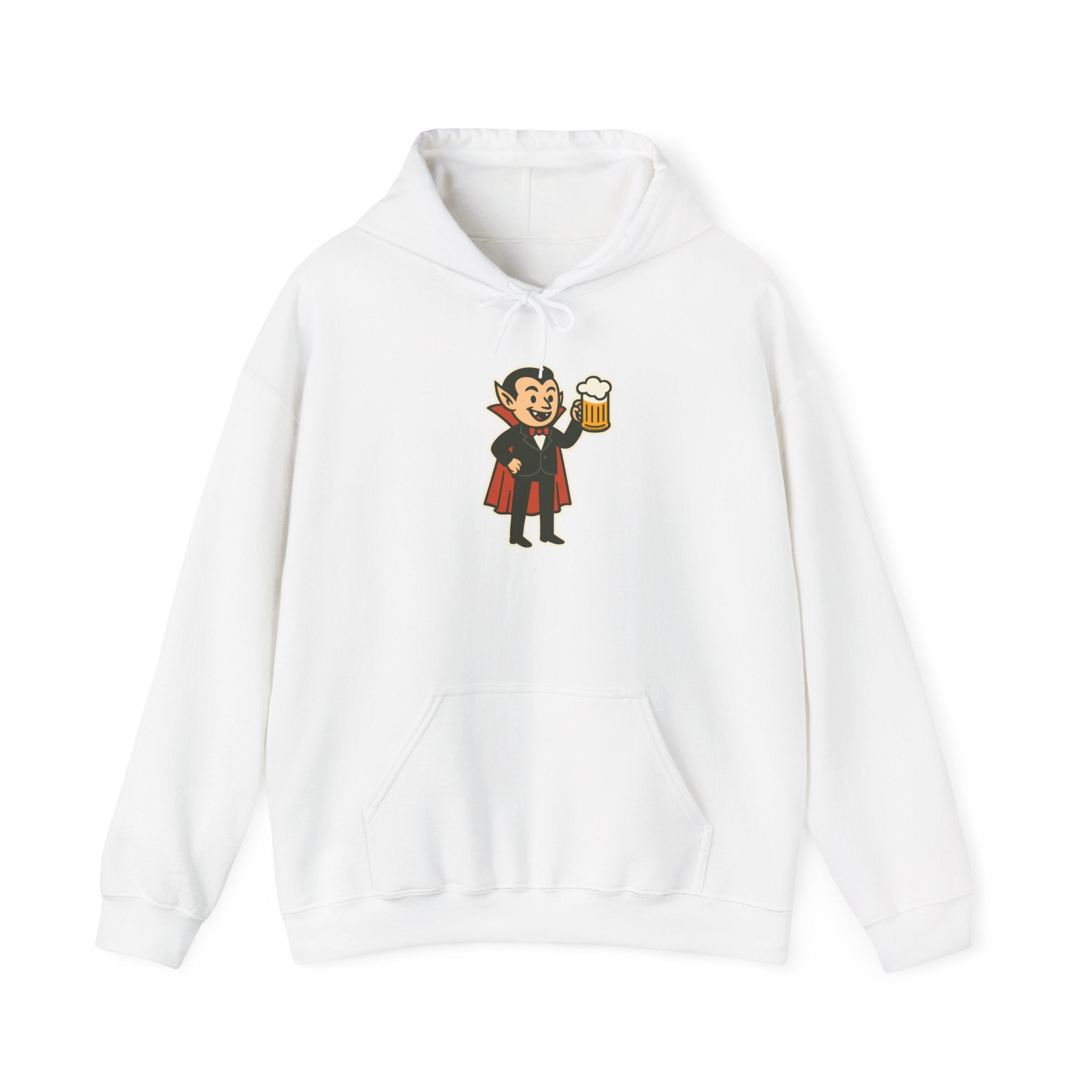 Vampire Drinking Beer Hoodie – Unisex Heavy Blend Sweatshirt
