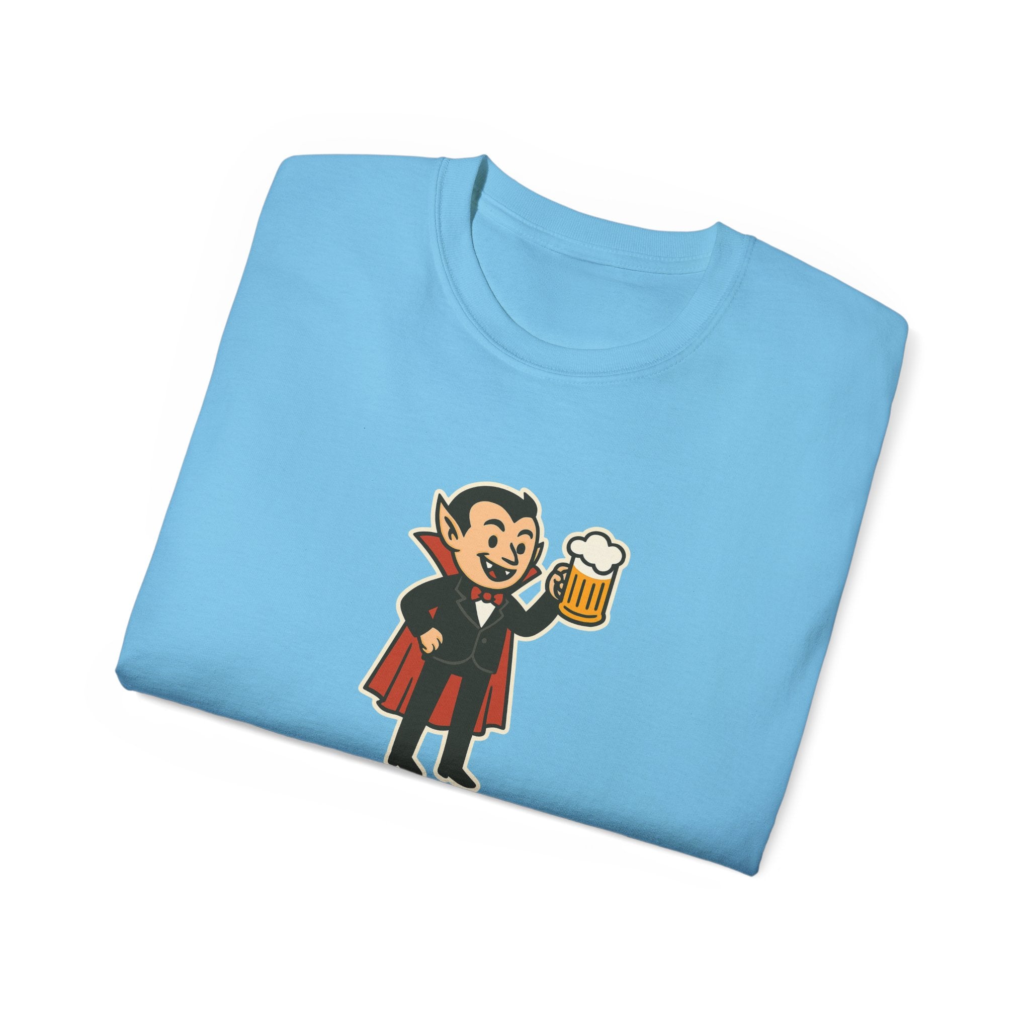 Vampire with Beer Unisex Tee