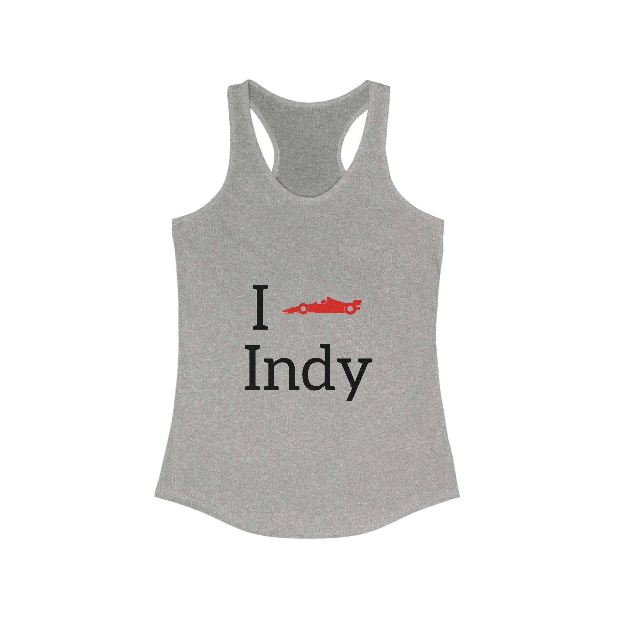 I Heart Indy Racerback Tank | Women's Workout Top, Summer Style Tee, Fitness Gift, Casual Wear, Indiana Pride Apparel
