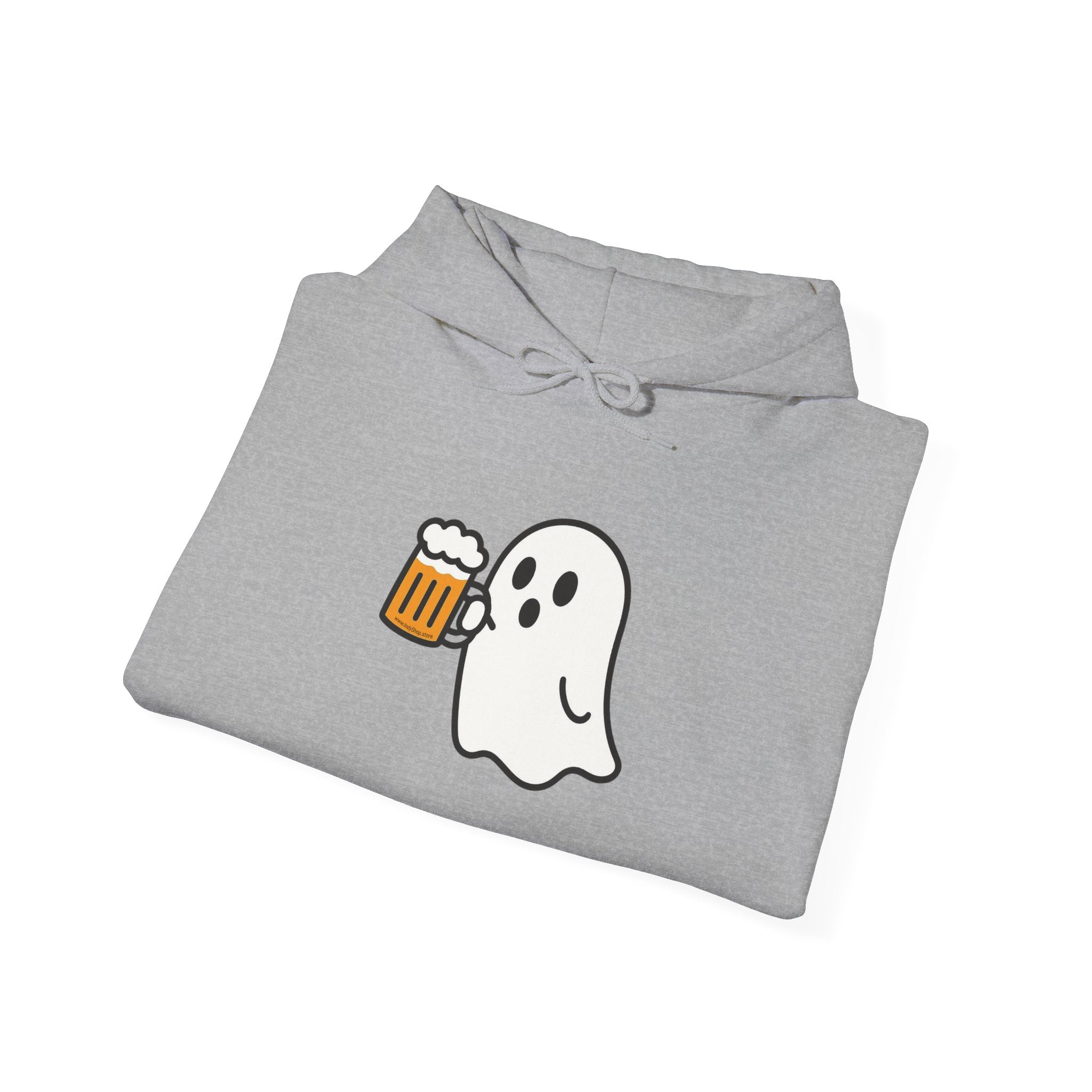 Ghost Drinking Beer Hoodie – Unisex Heavy Blend Sweatshirt
