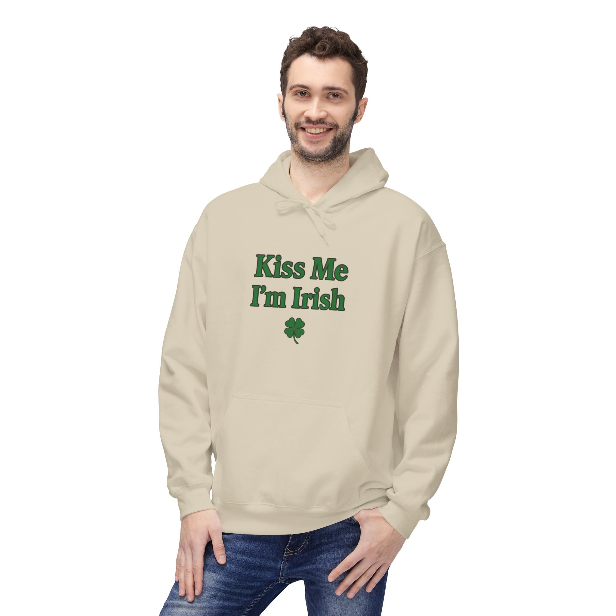 Kiss Me I'm Irish Hoodie | St Patrick's Day | Cozy Casual Wear, Perfect for Spring or Autumn, Great Gift, Comfortable and Stylish Hoodie