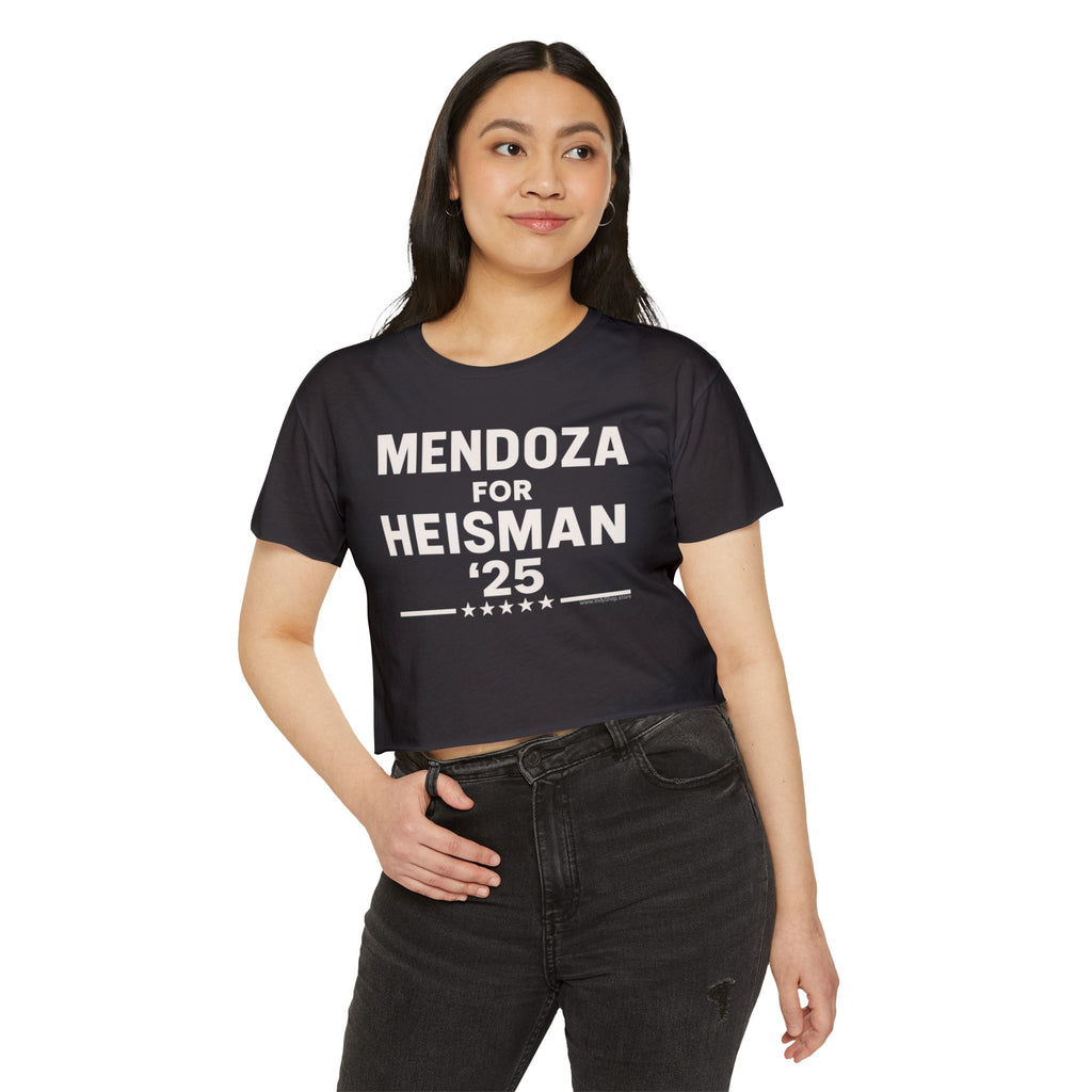 Mendoza for Heisman '25 Women's Crop Top | Indiana Football