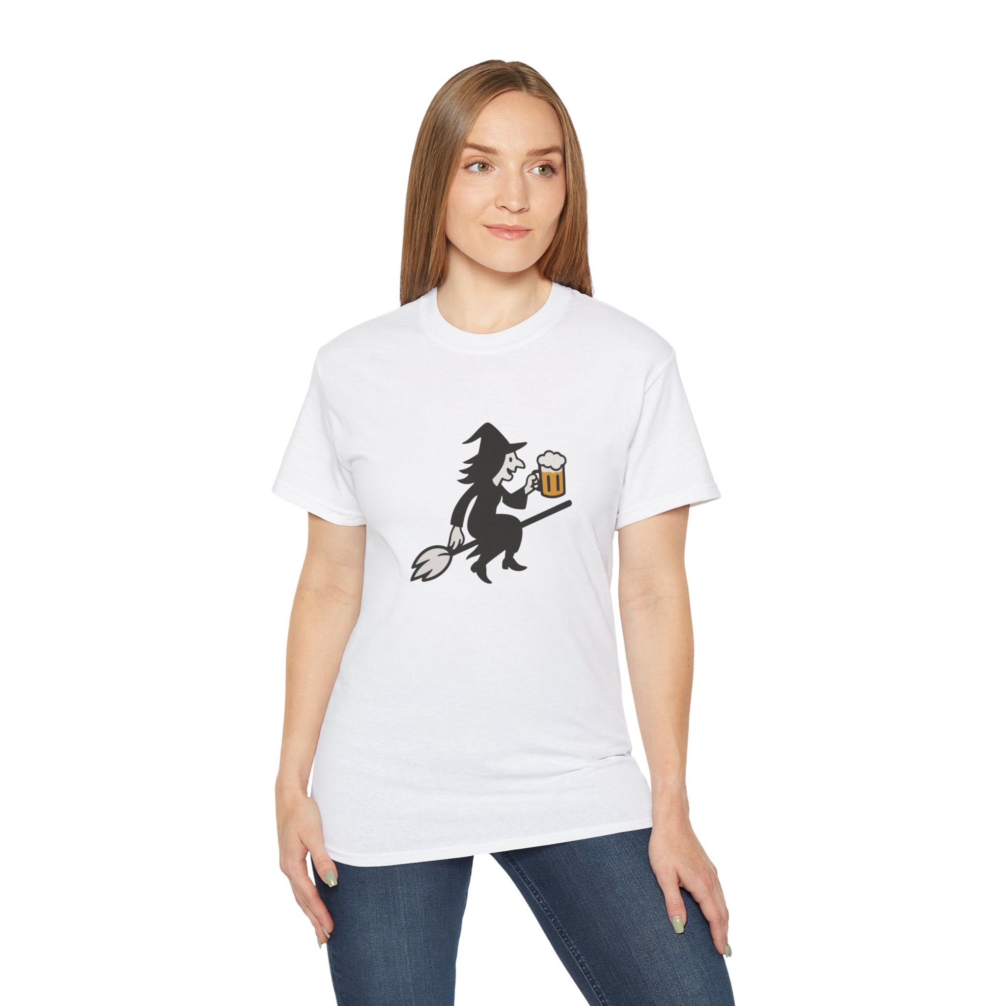 Witch with Beer Unisex Tee