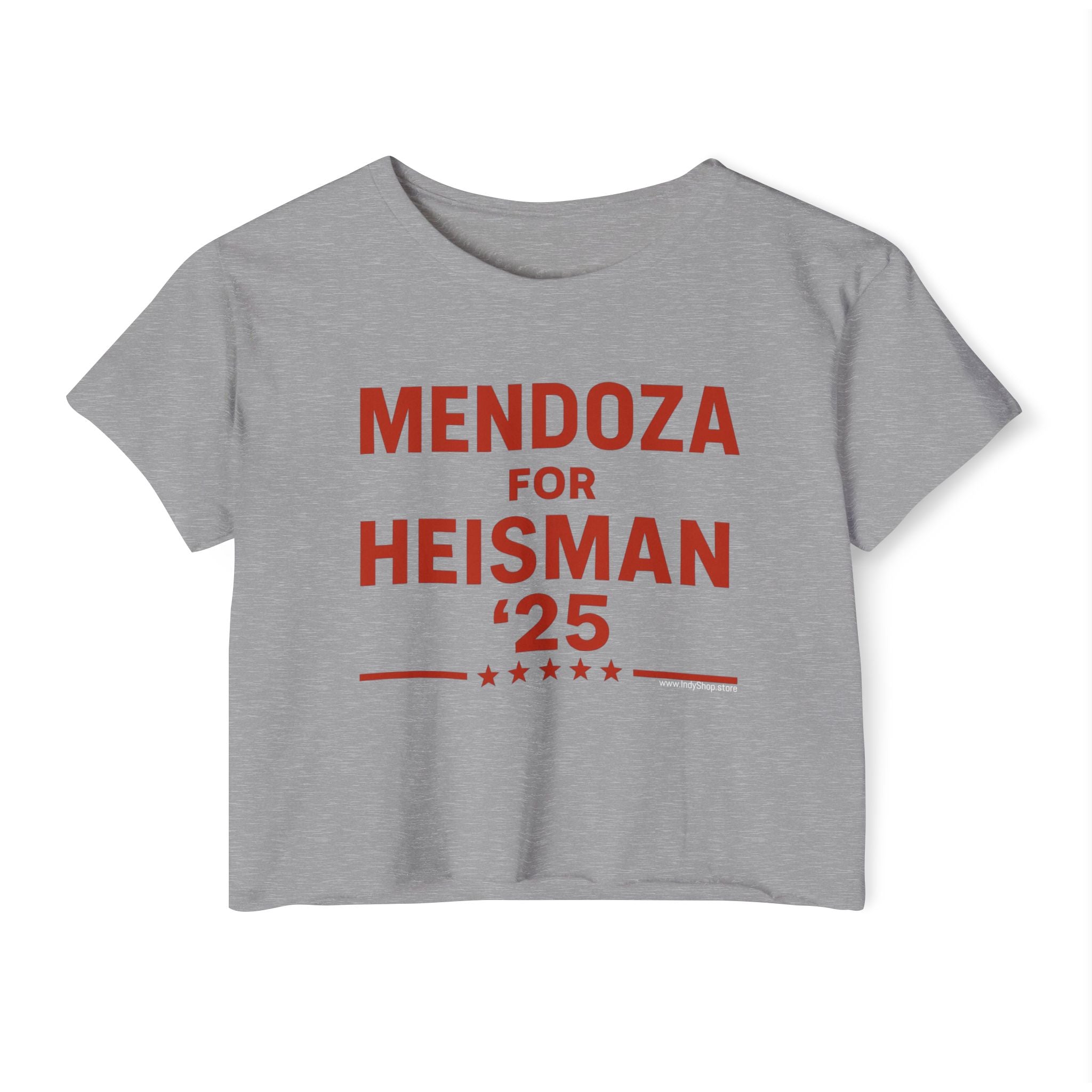 Mendoza for Heisman '25 Women's Crop Top | Indiana Football