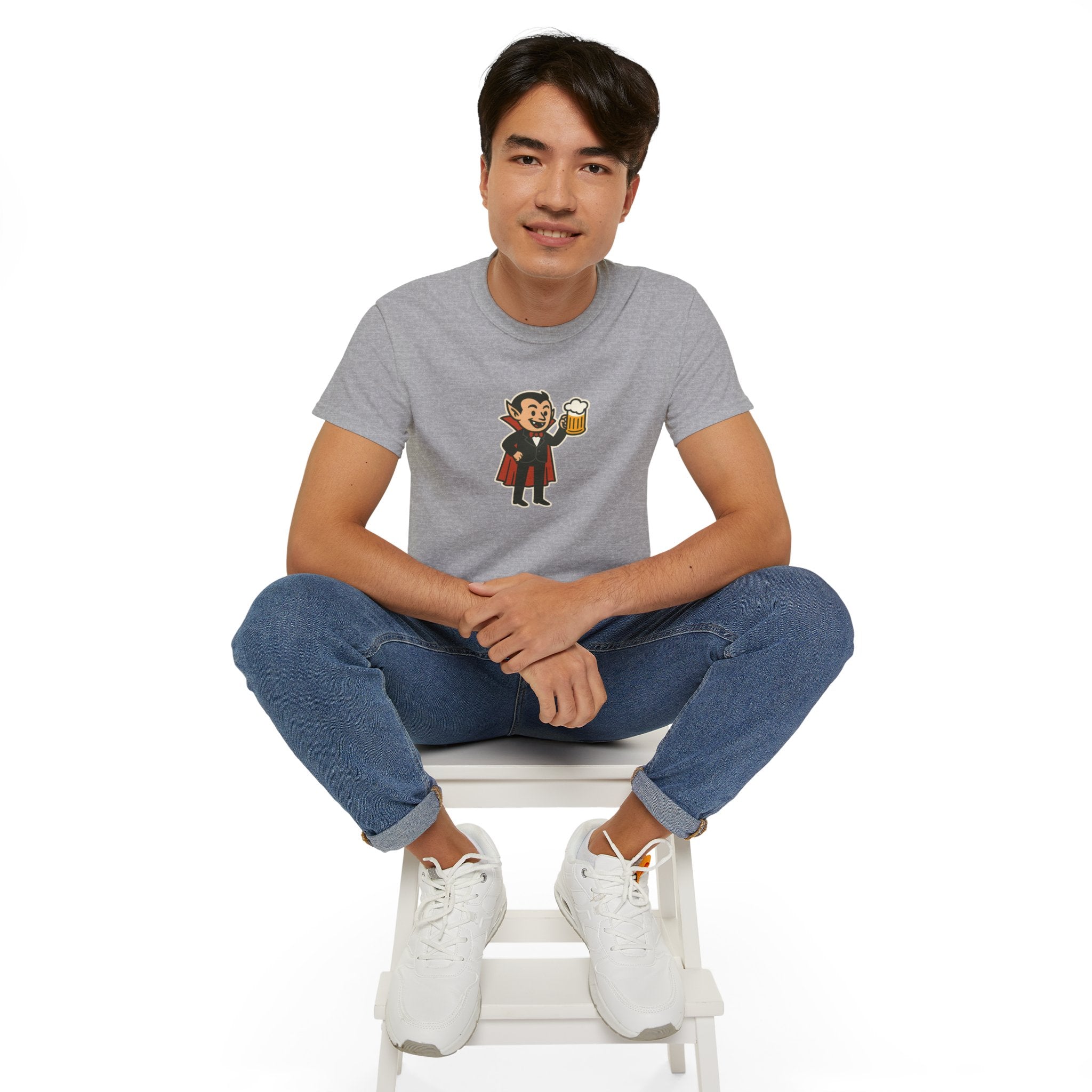 Vampire with Beer Unisex Tee