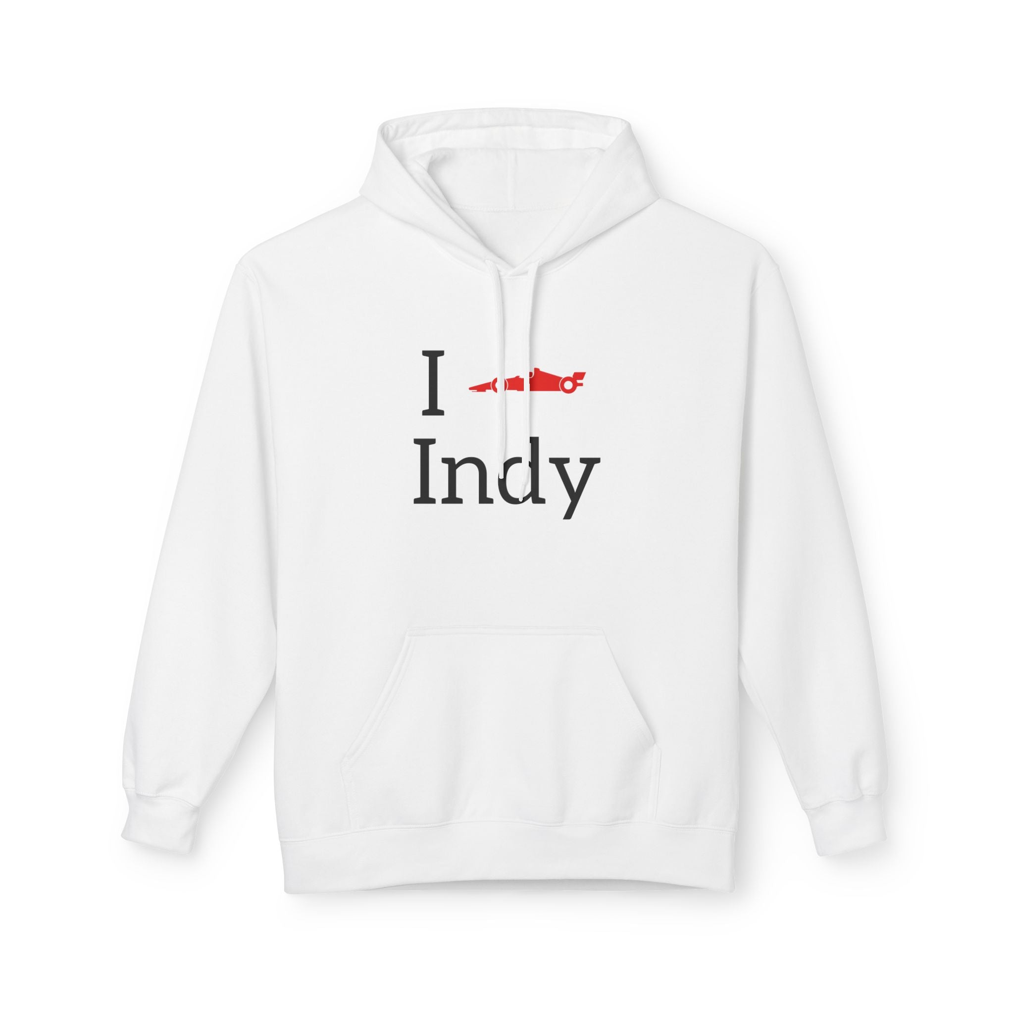 I Heart Indy Hoodie | Race Day Attire | Cozy Casual Wear, Perfect for Spring or Autumn, Great Gift, Comfortable and Stylish Hoodie