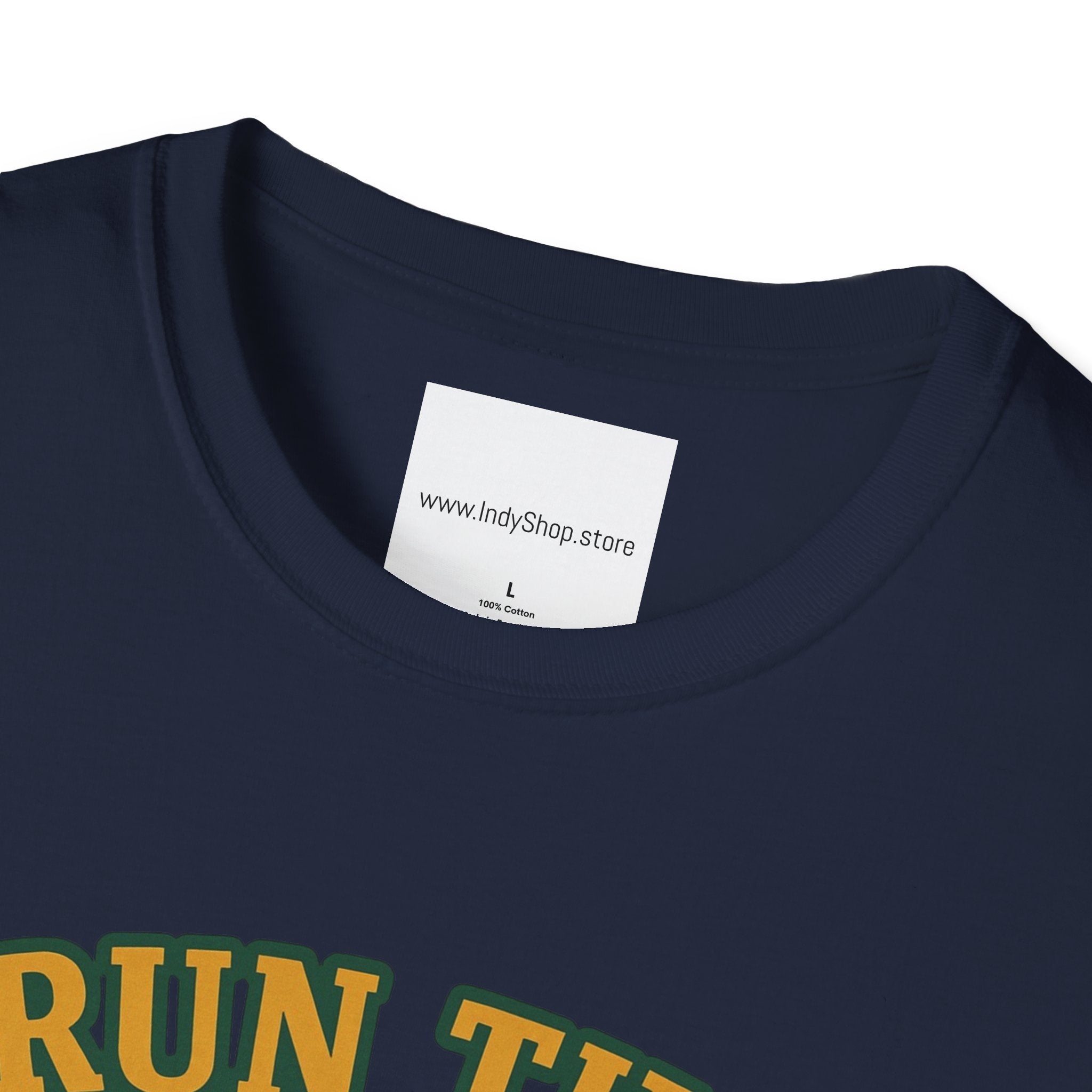Run the Damn Ball Green and Gold Unisex Graphic T-Shirt