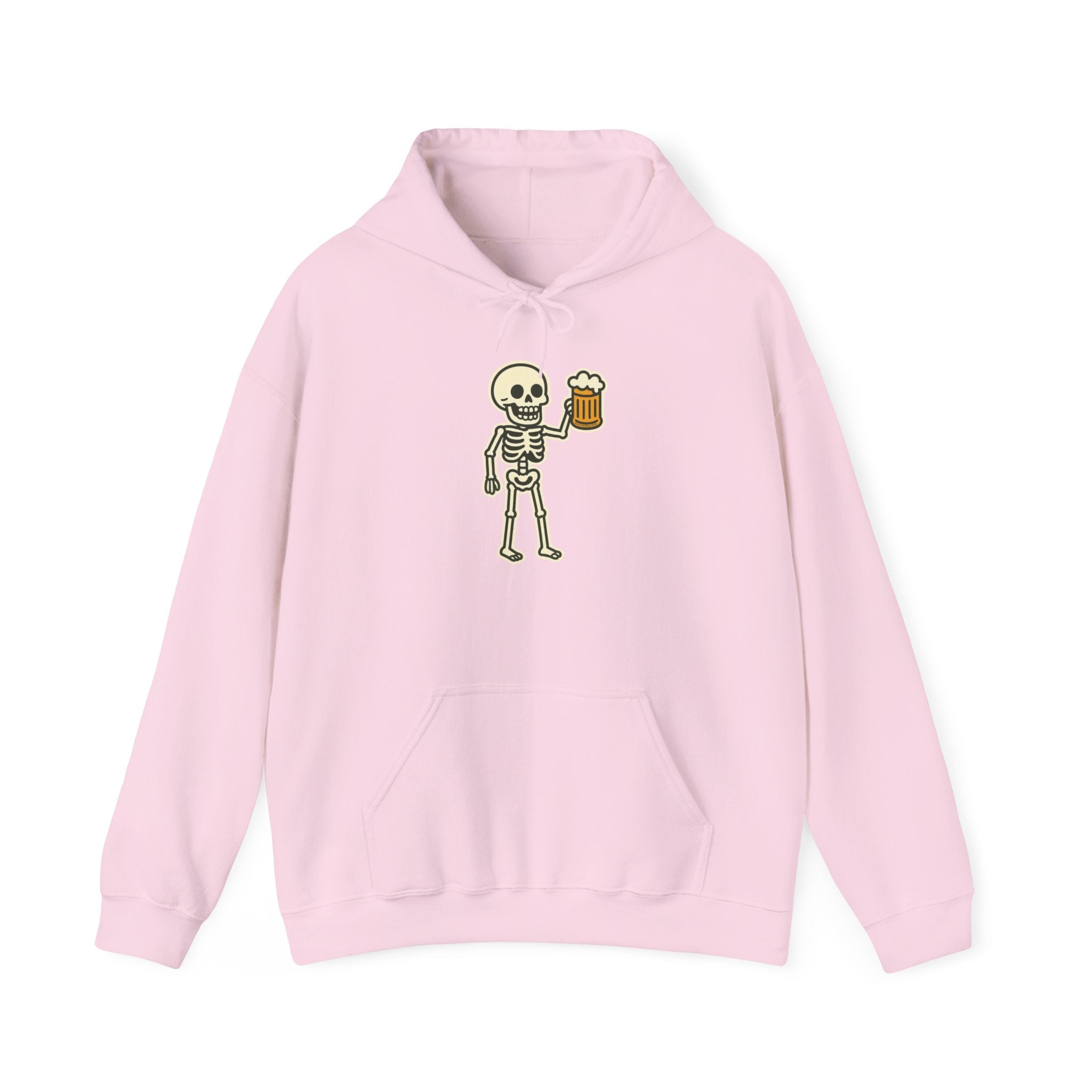 Skeleton Drinking Beer Hoodie – Unisex Heavy Blend Sweatshirt