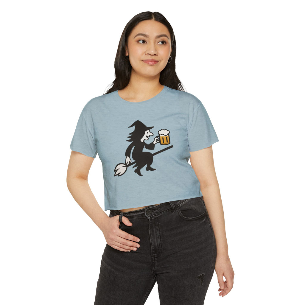 Witch with Beer Crop Top